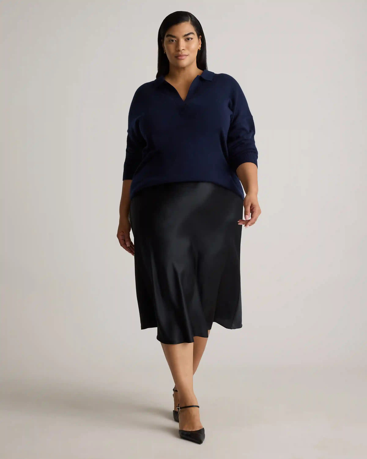 Mongolian Cashmere Polo Sweater