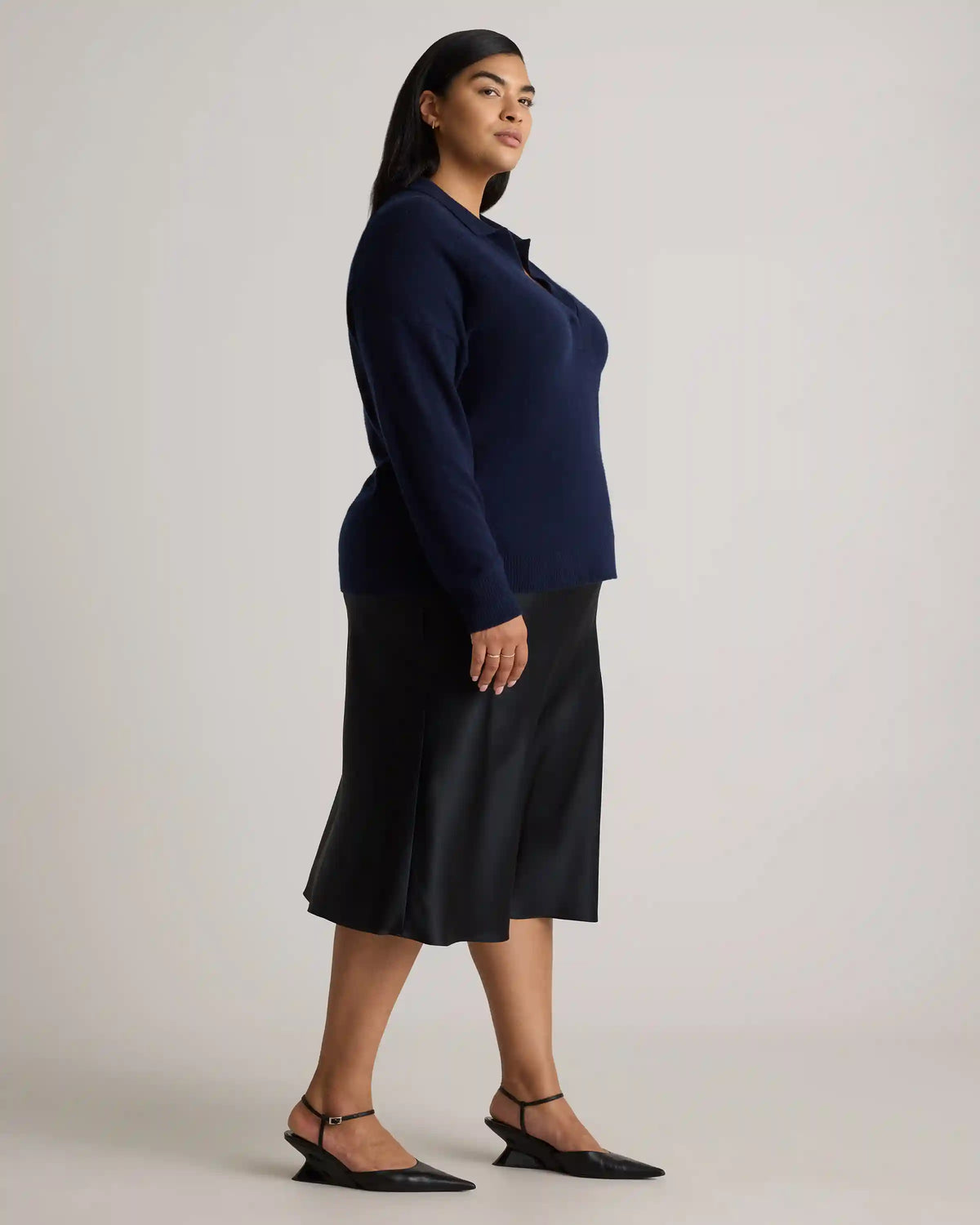 Mongolian Cashmere Polo Sweater