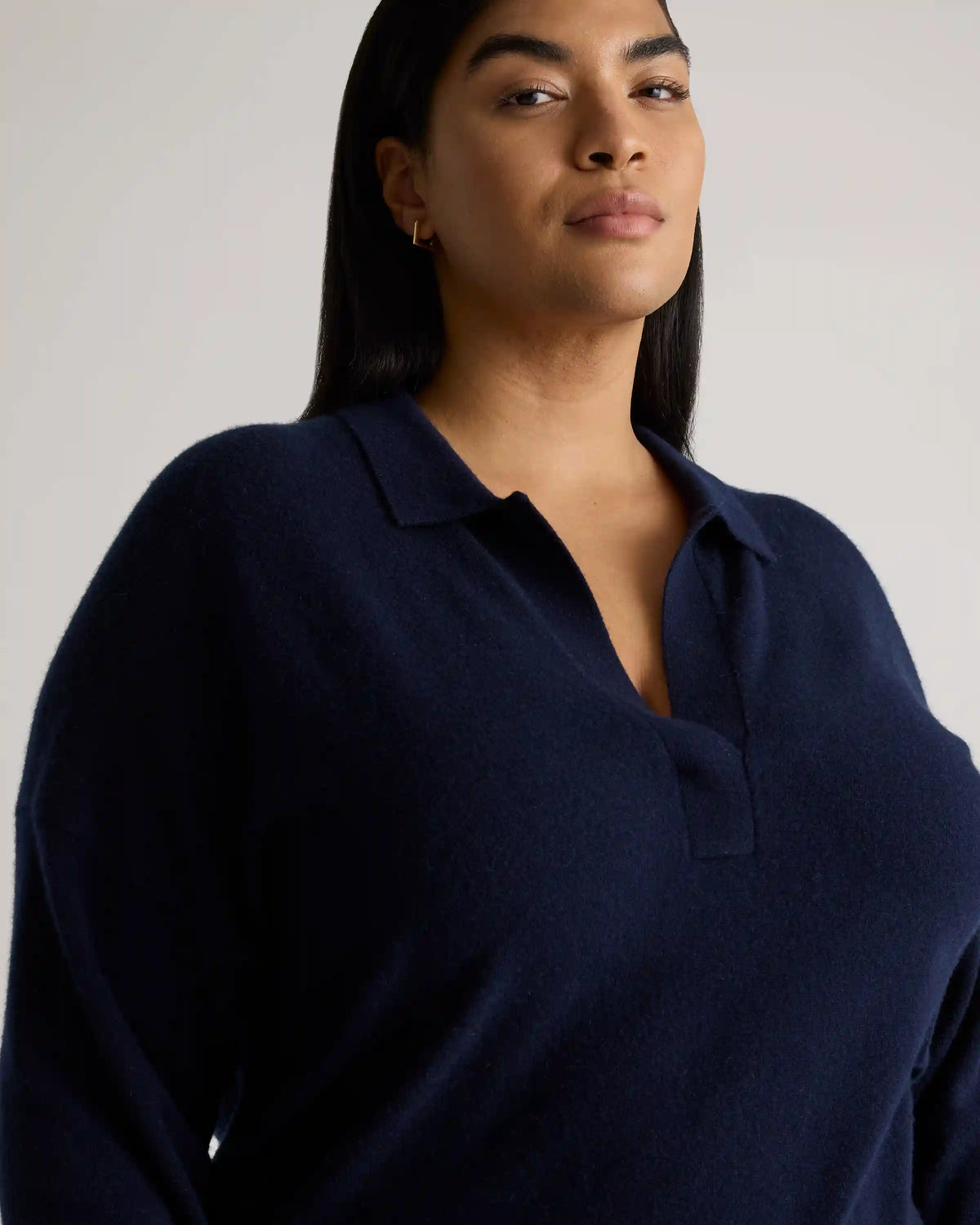 Mongolian Cashmere Polo Sweater