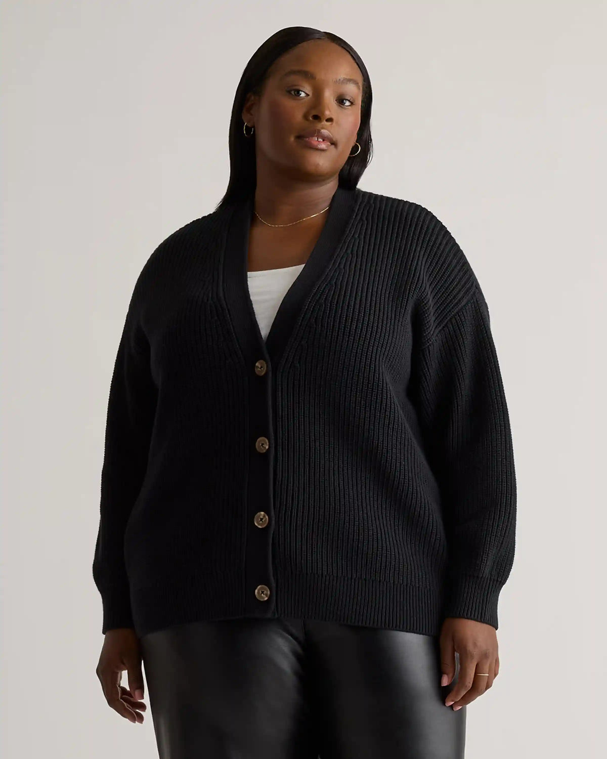 100% Organic Cotton Oversized Boyfriend Cardigan