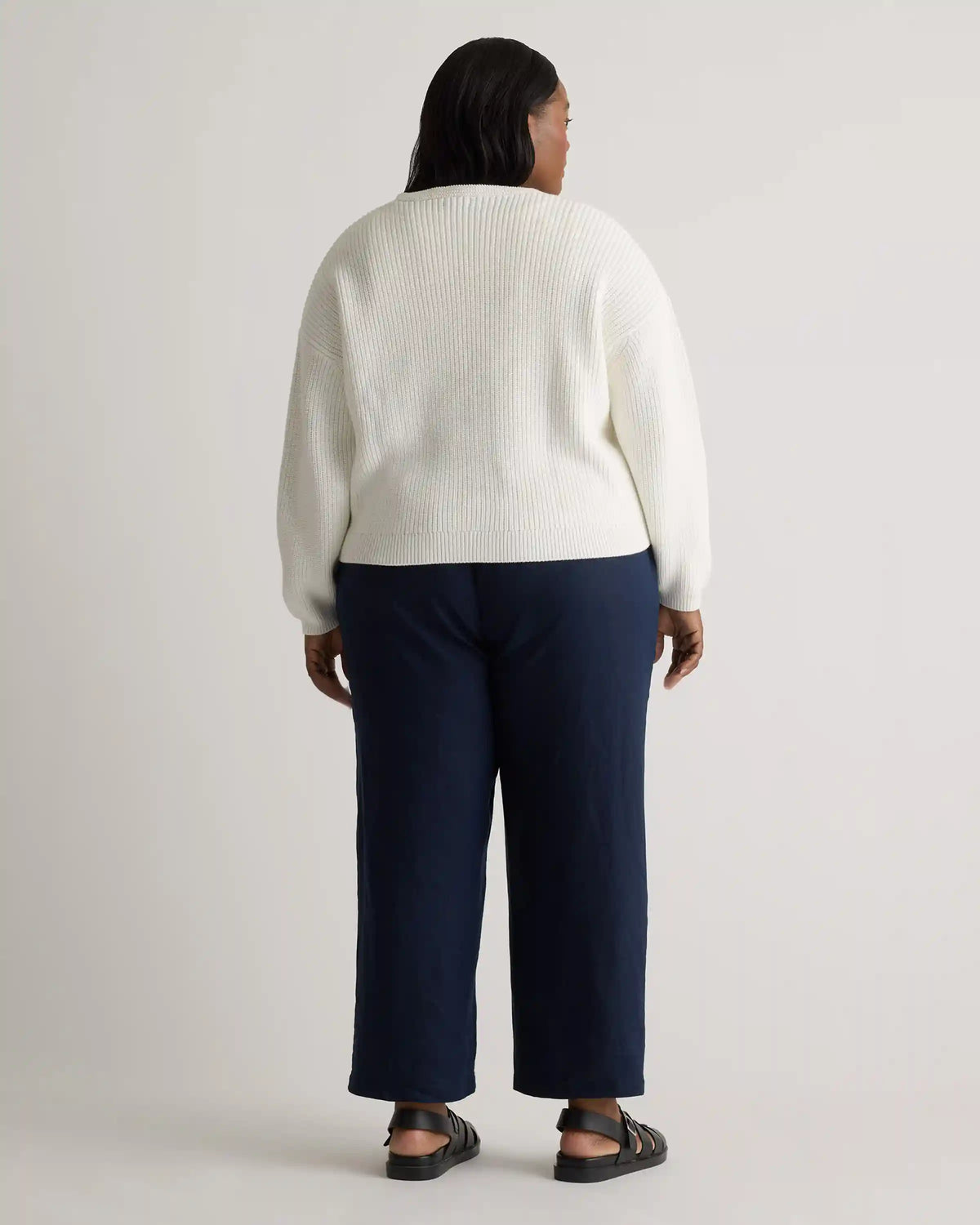 100% Organic Cotton Fisherman V-Neck Sweater