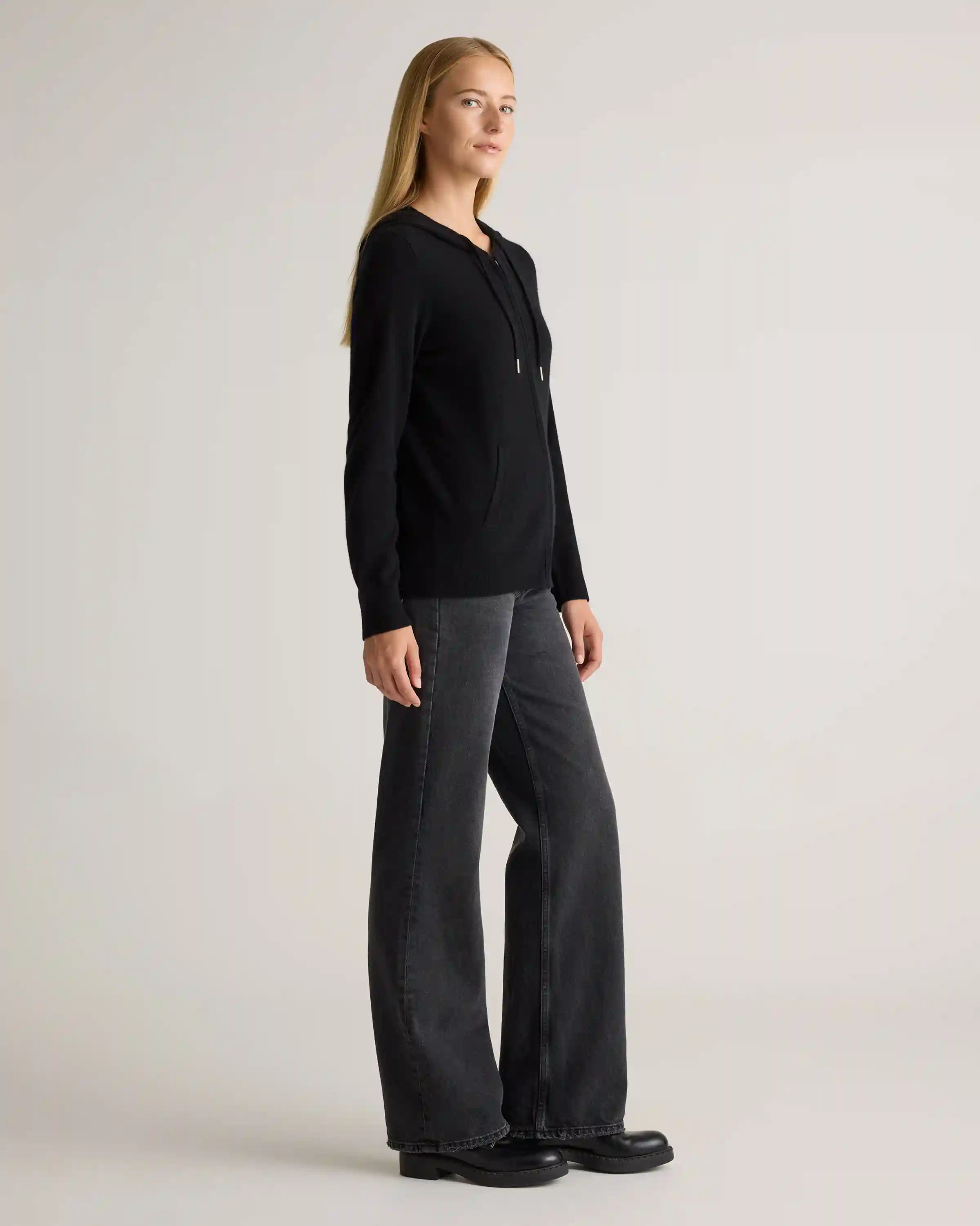 Mongolian Cashmere Full-Zip Hoodie