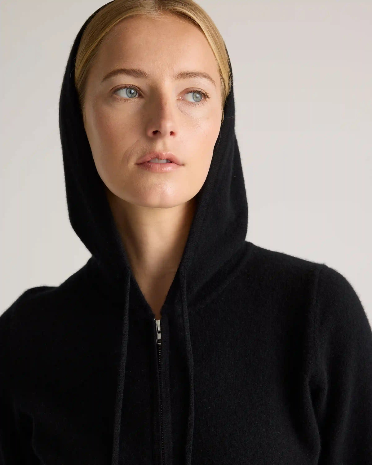 Mongolian Cashmere Full-Zip Hoodie