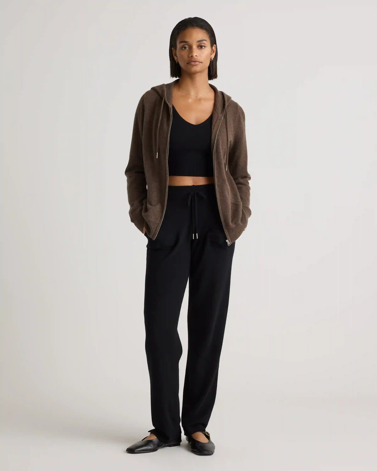 Mongolian Cashmere Full-Zip Hoodie