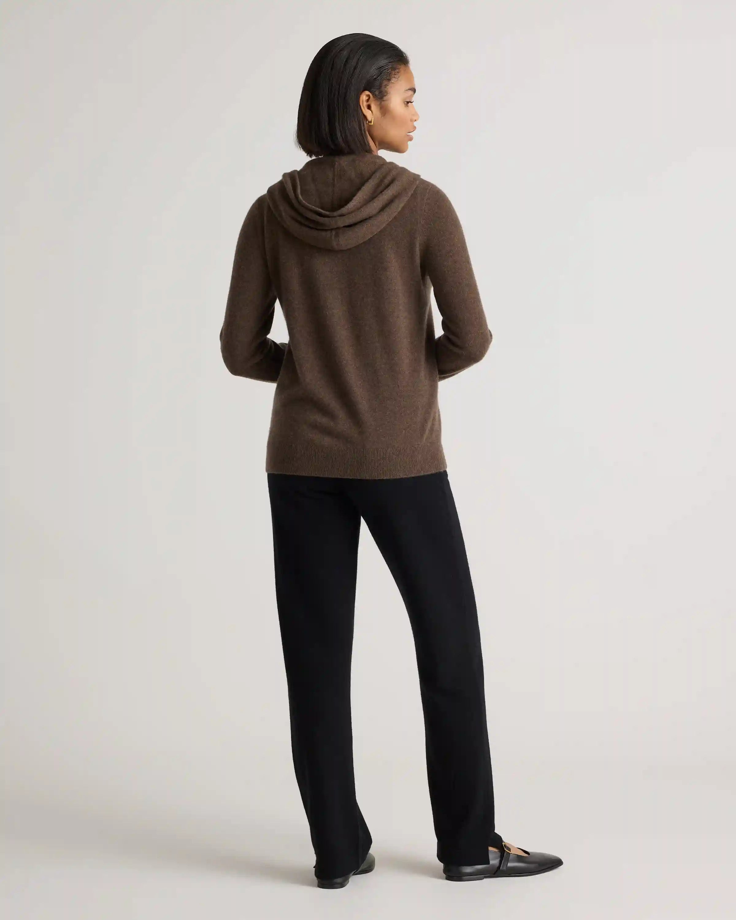 Mongolian Cashmere Full-Zip Hoodie