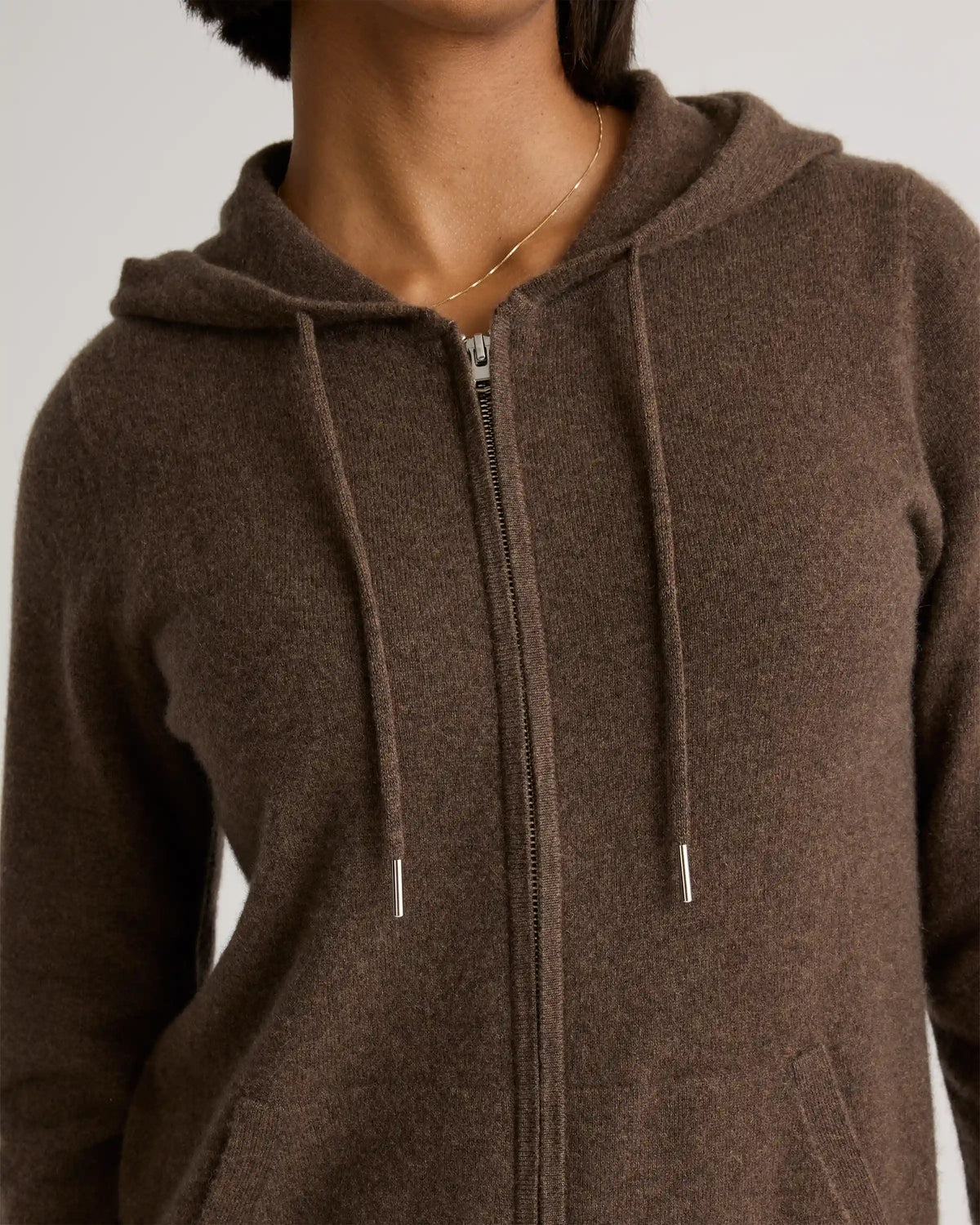 Mongolian Cashmere Full-Zip Hoodie