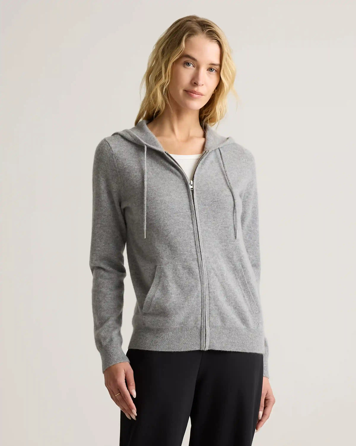Mongolian Cashmere Full-Zip Hoodie