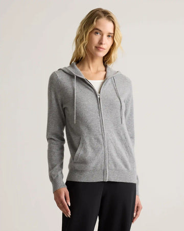 Mongolian Cashmere Full-Zip Hoodie