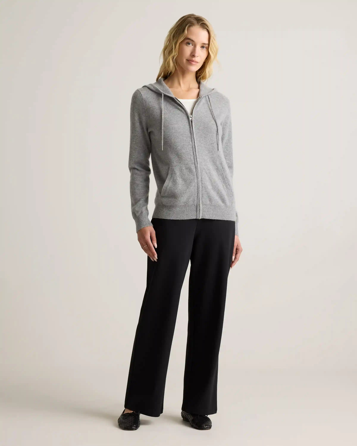 Mongolian Cashmere Full-Zip Hoodie
