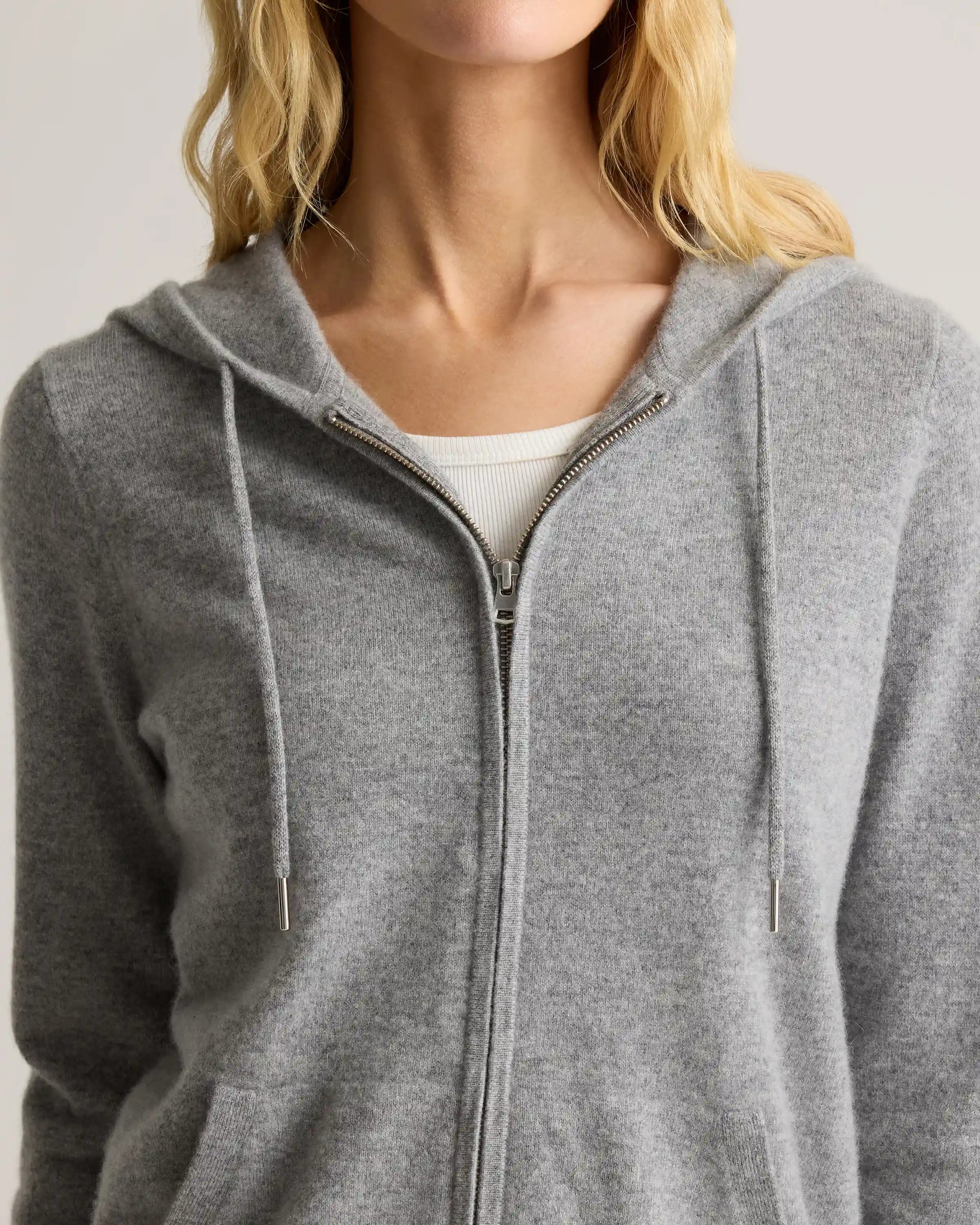 Mongolian Cashmere Full-Zip Hoodie