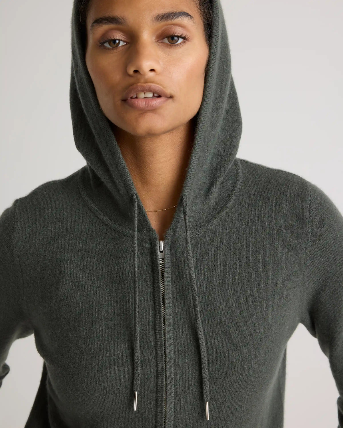 Mongolian Cashmere Full-Zip Hoodie