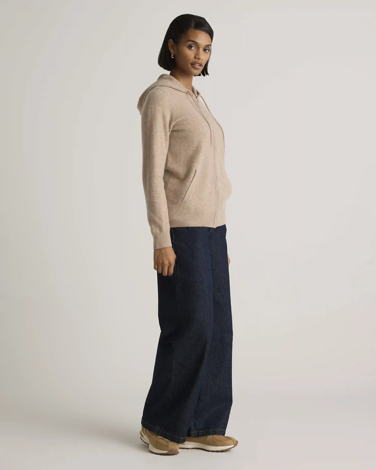 Mongolian Cashmere Full-Zip Hoodie