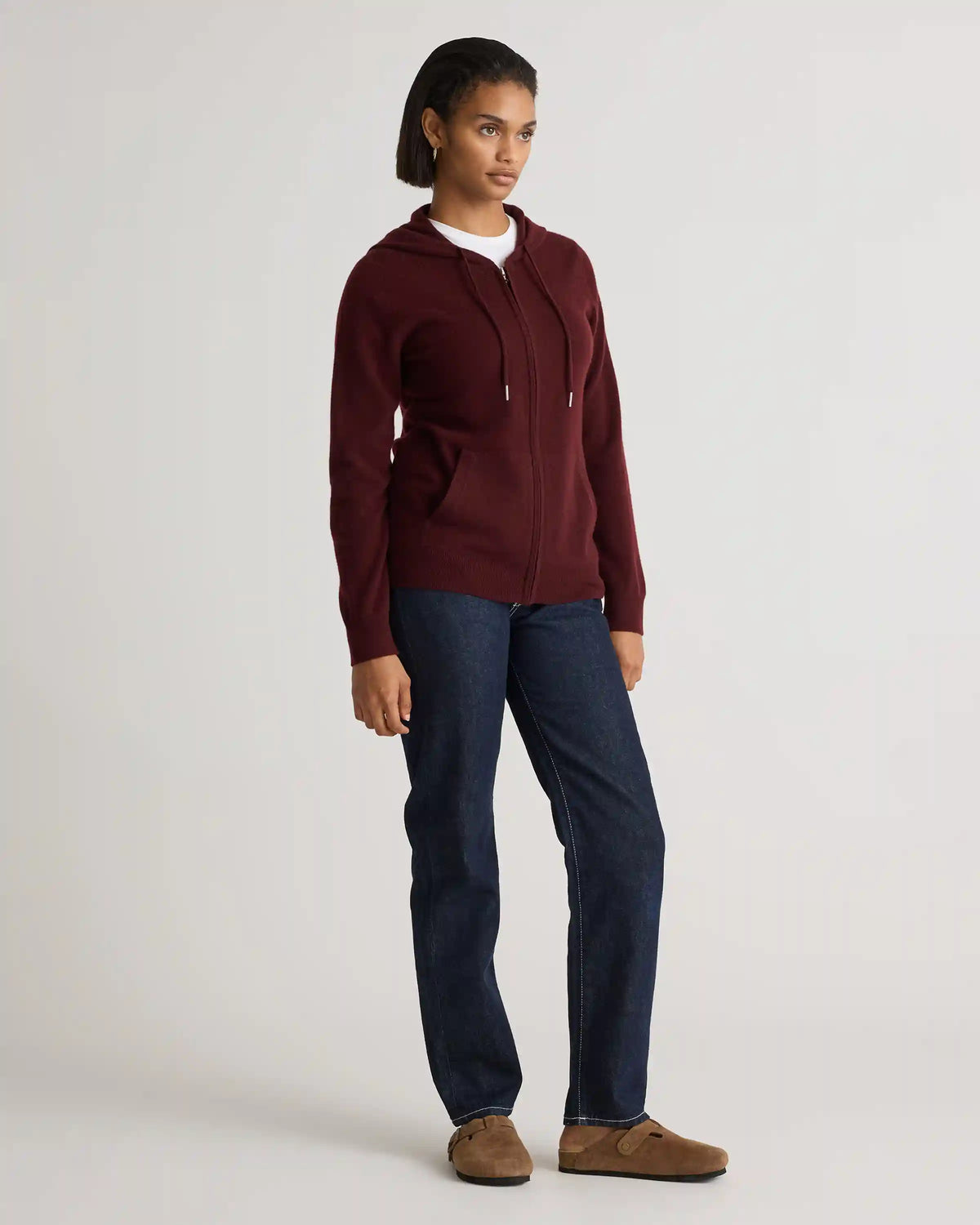 Mongolian Cashmere Full-Zip Hoodie