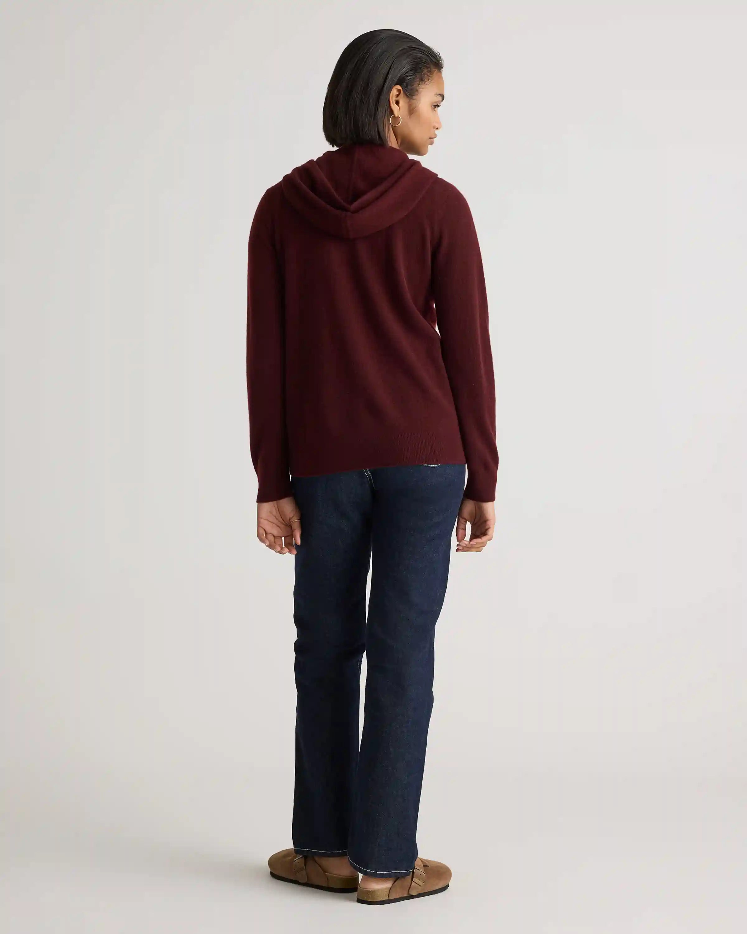 Mongolian Cashmere Full-Zip Hoodie
