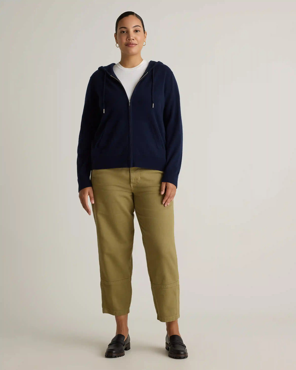Mongolian Cashmere Full-Zip Hoodie