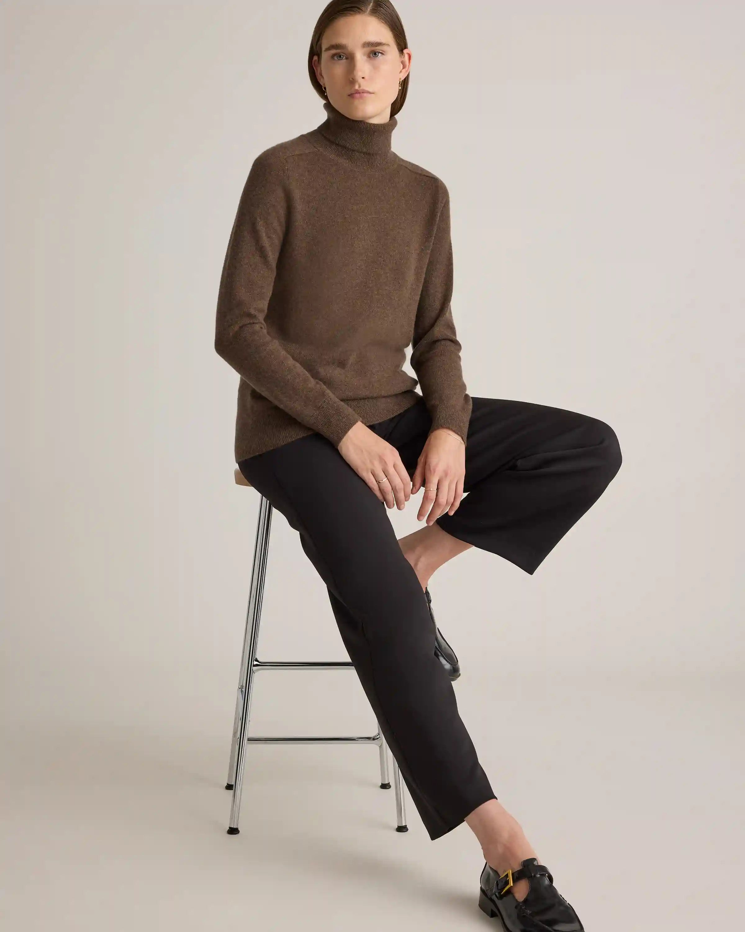 Mongolian Cashmere Turtleneck Sweater