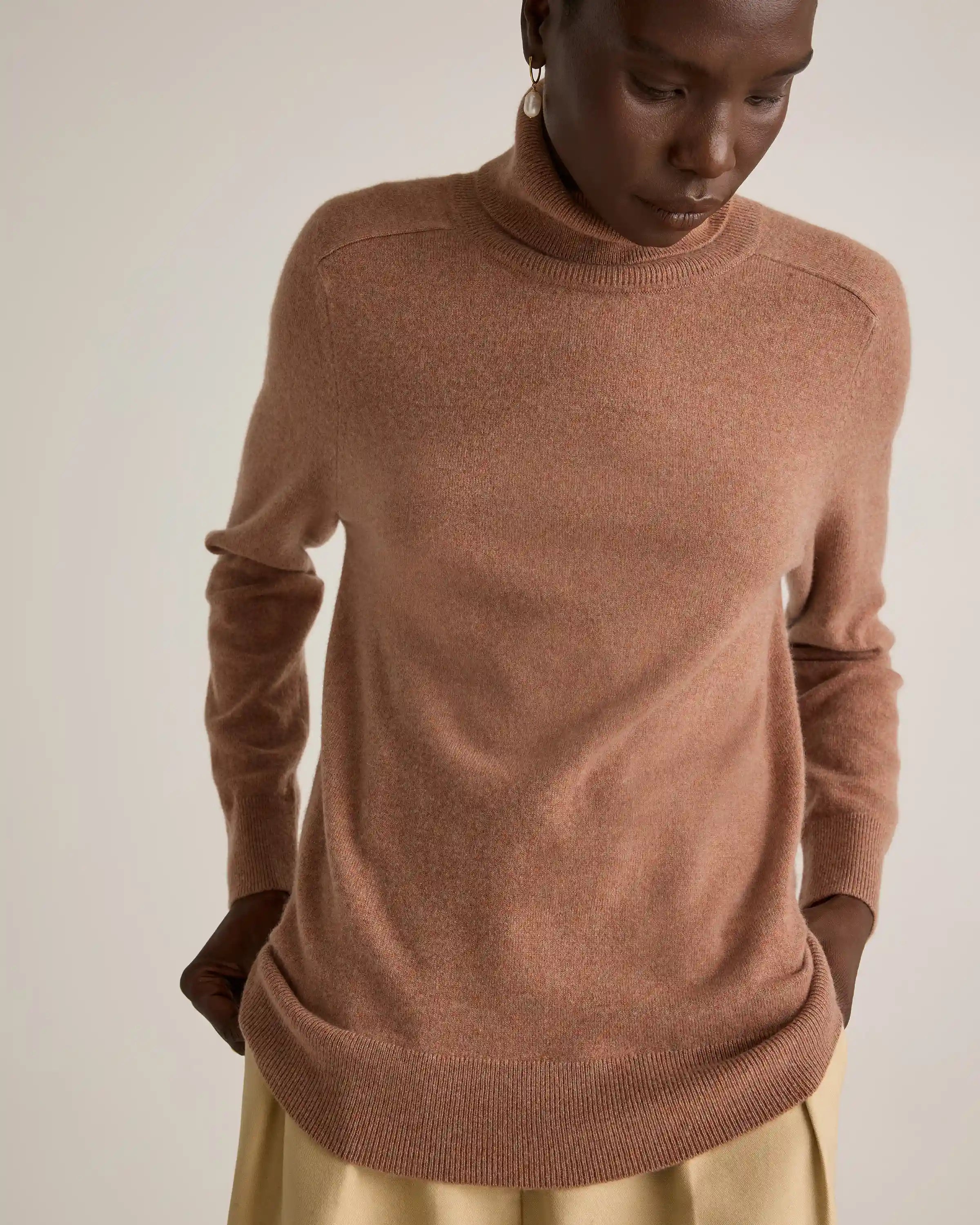 Mongolian Cashmere Turtleneck Sweater