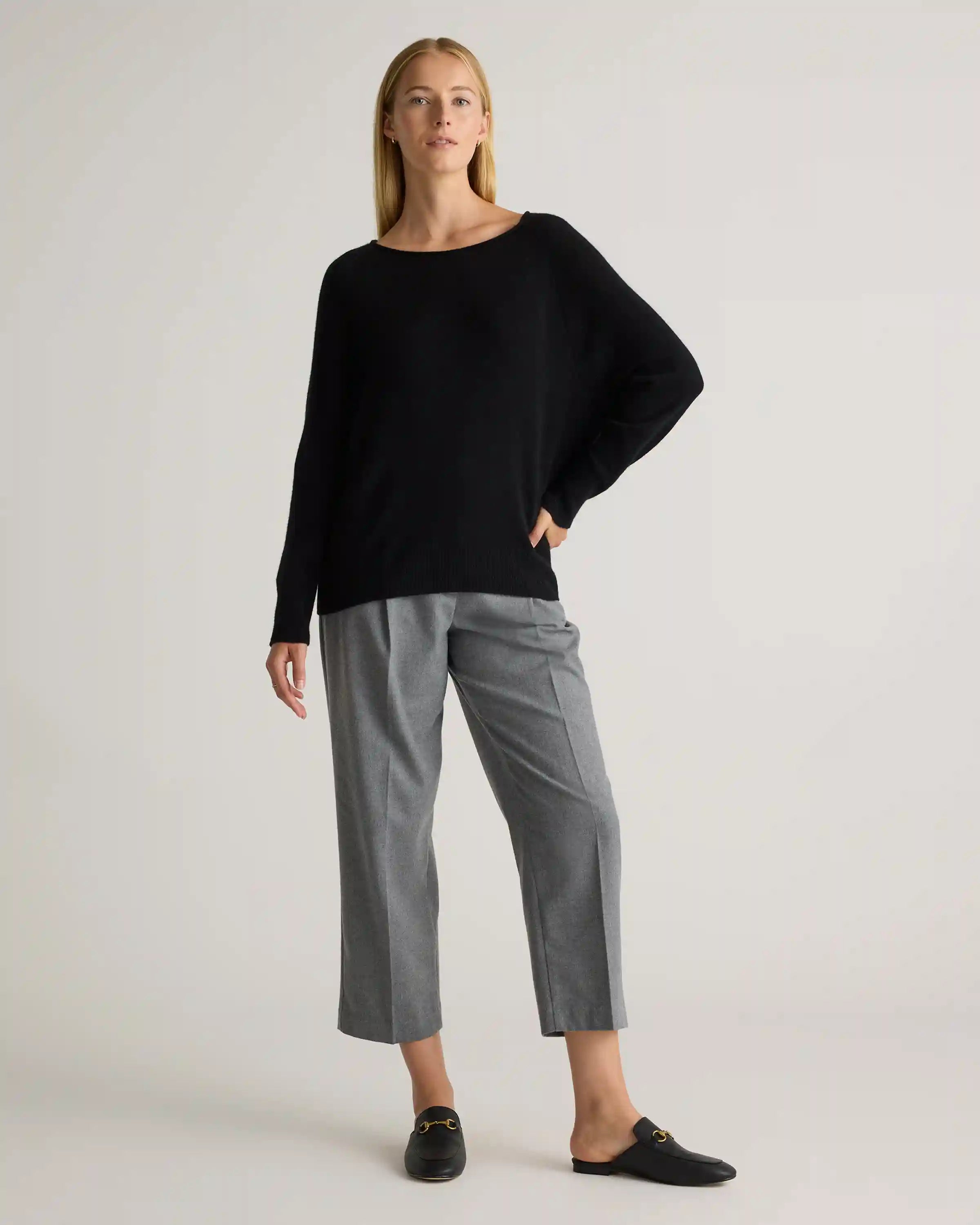 Mongolian Cashmere Boatneck Sweater