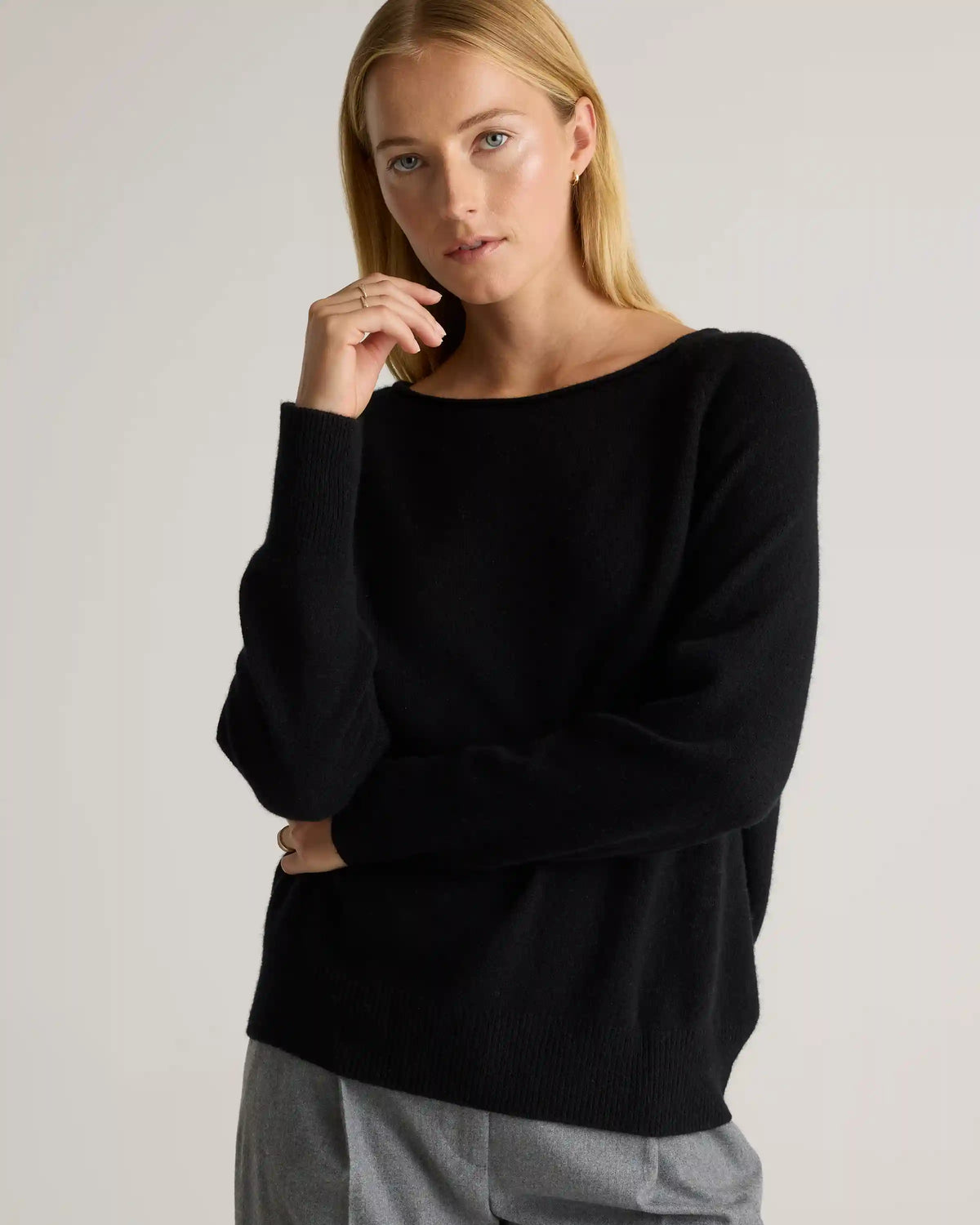 Mongolian Cashmere Boatneck Sweater