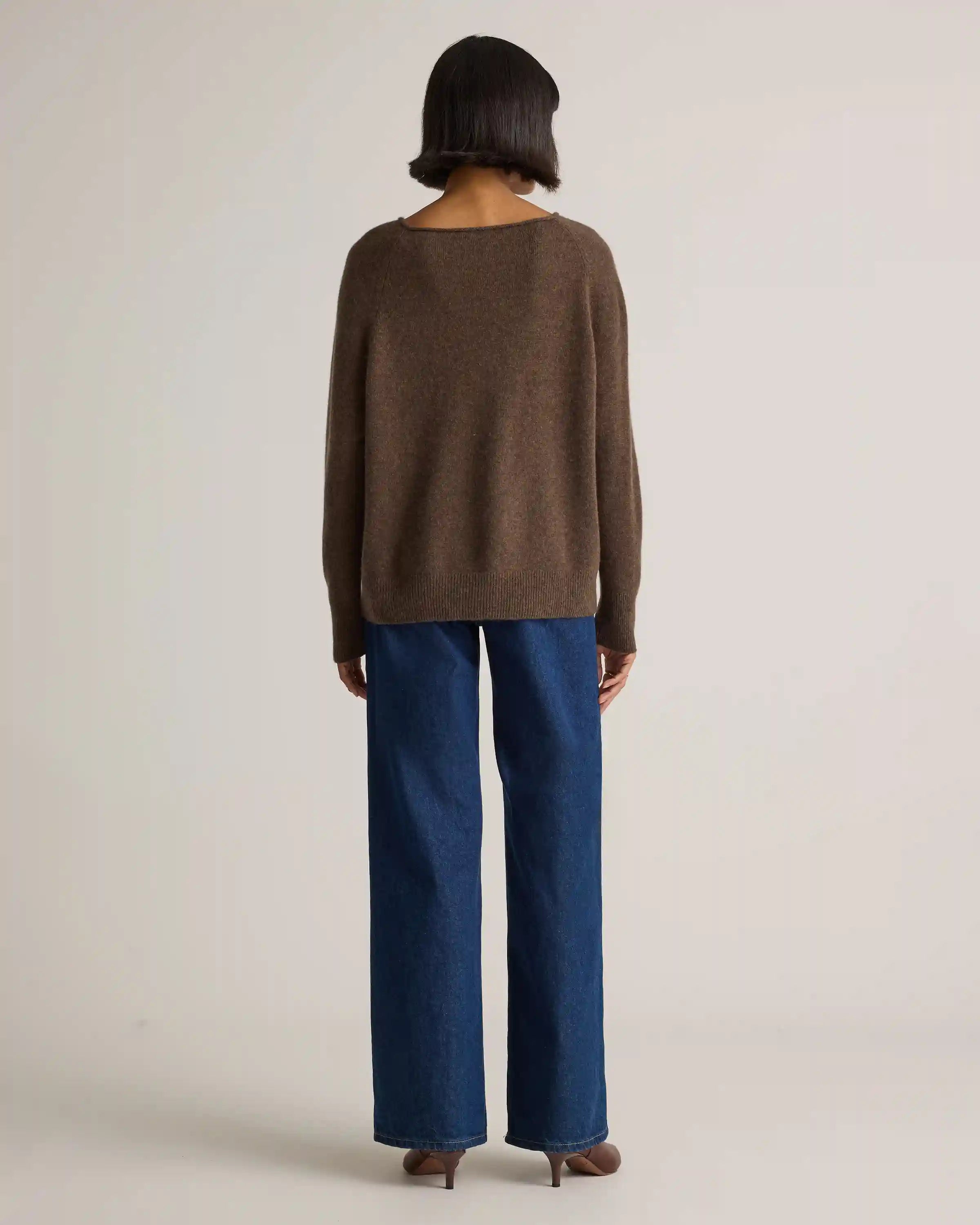 Mongolian Cashmere Boatneck Sweater