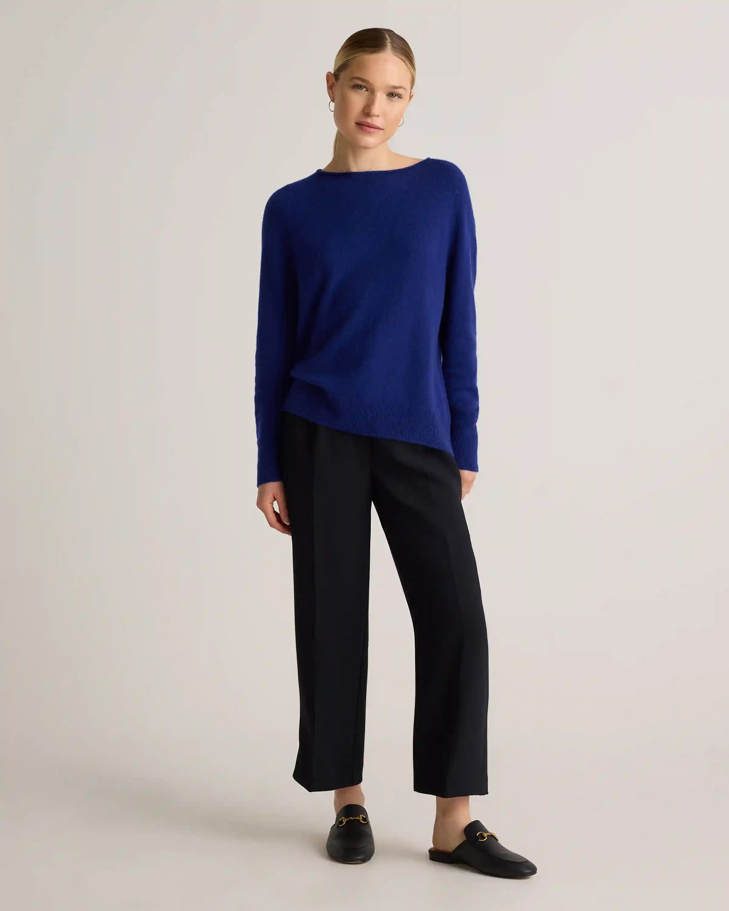 Mongolian Cashmere Boatneck Sweater