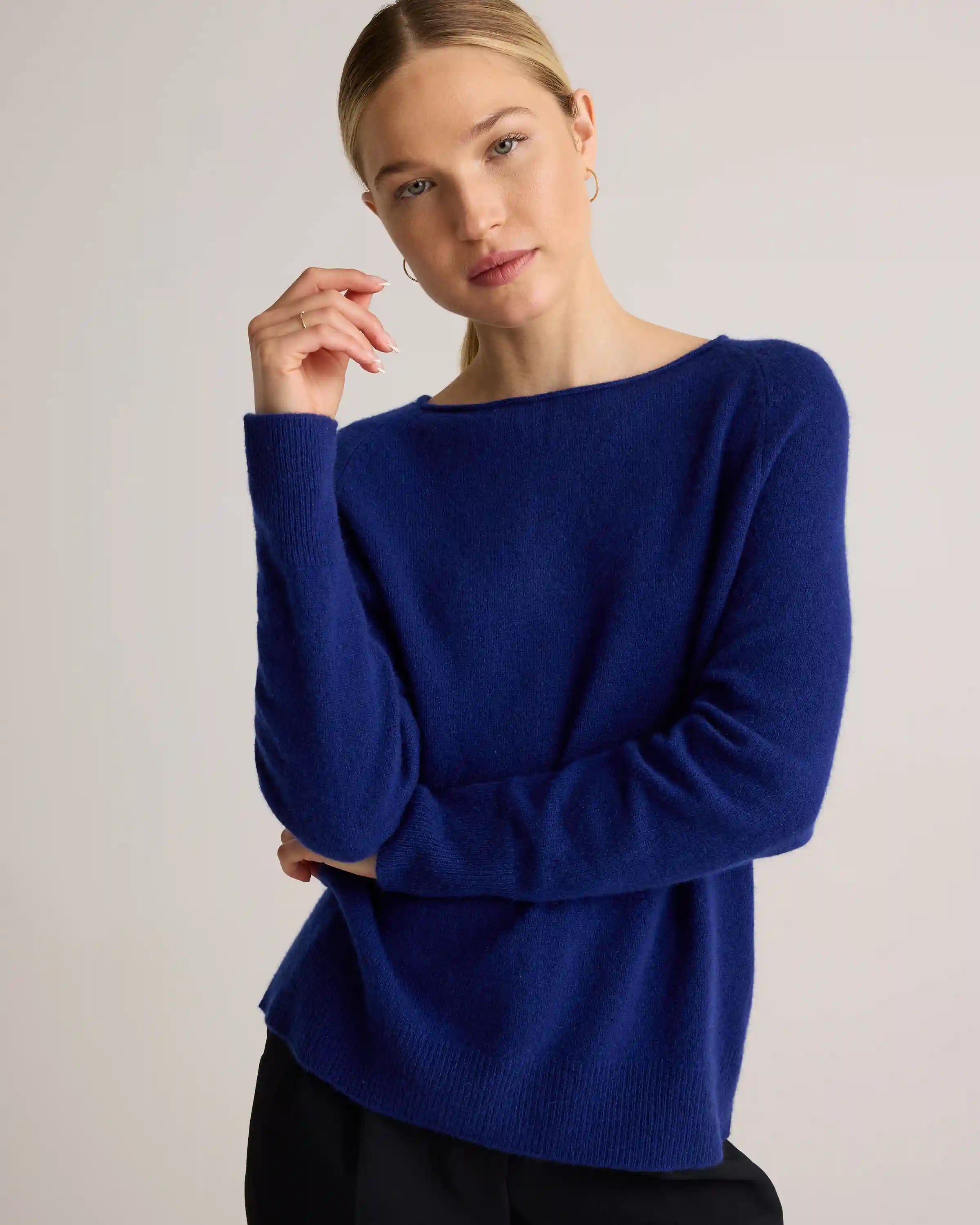 Mongolian Cashmere Boatneck Sweater