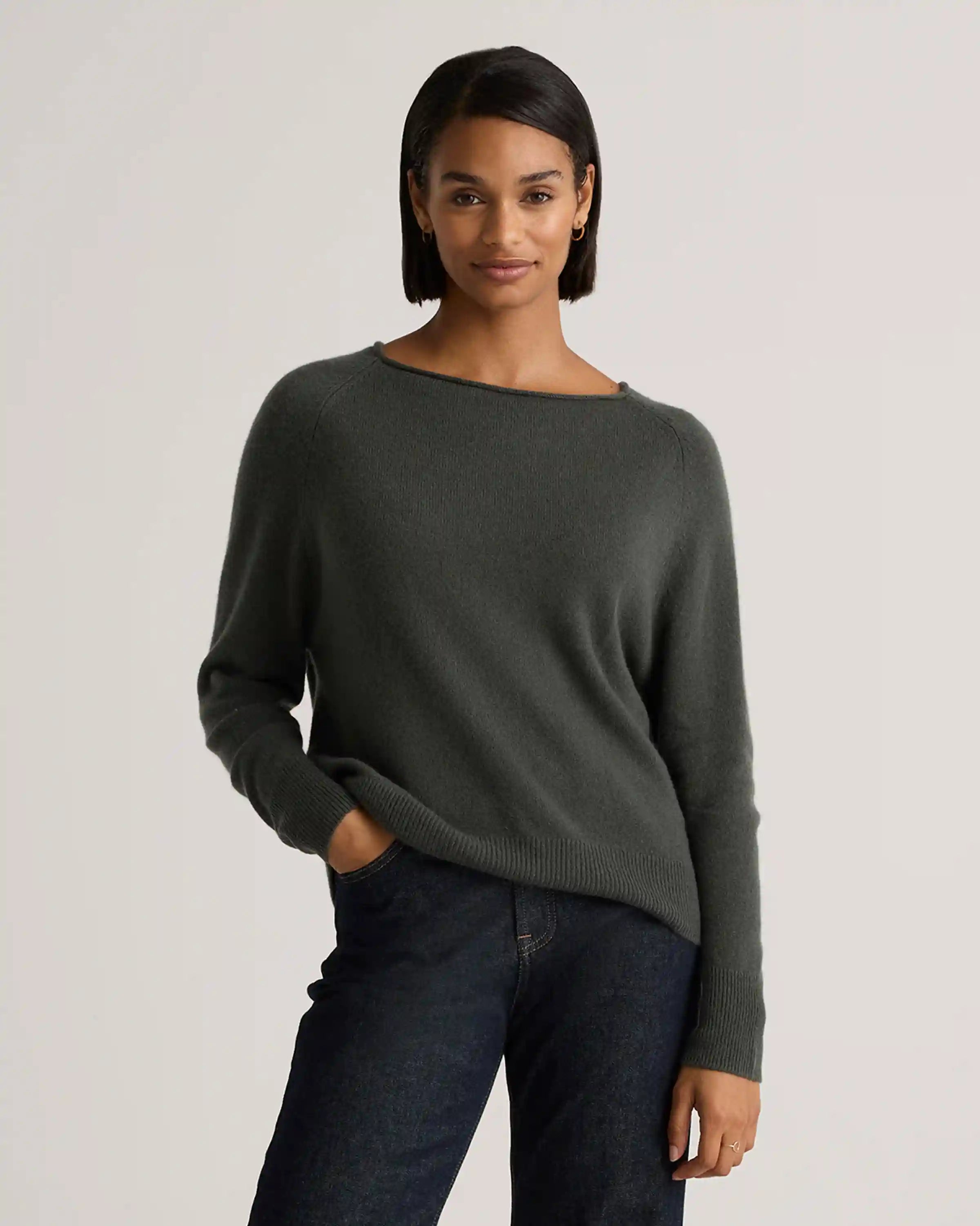 Mongolian Cashmere Boatneck Sweater