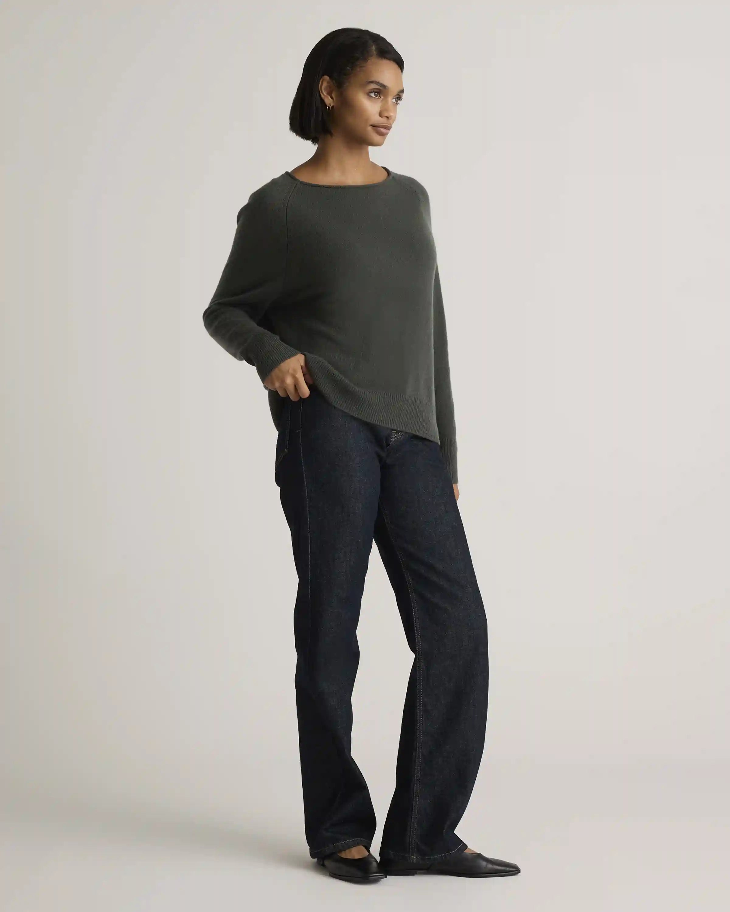 Mongolian Cashmere Boatneck Sweater