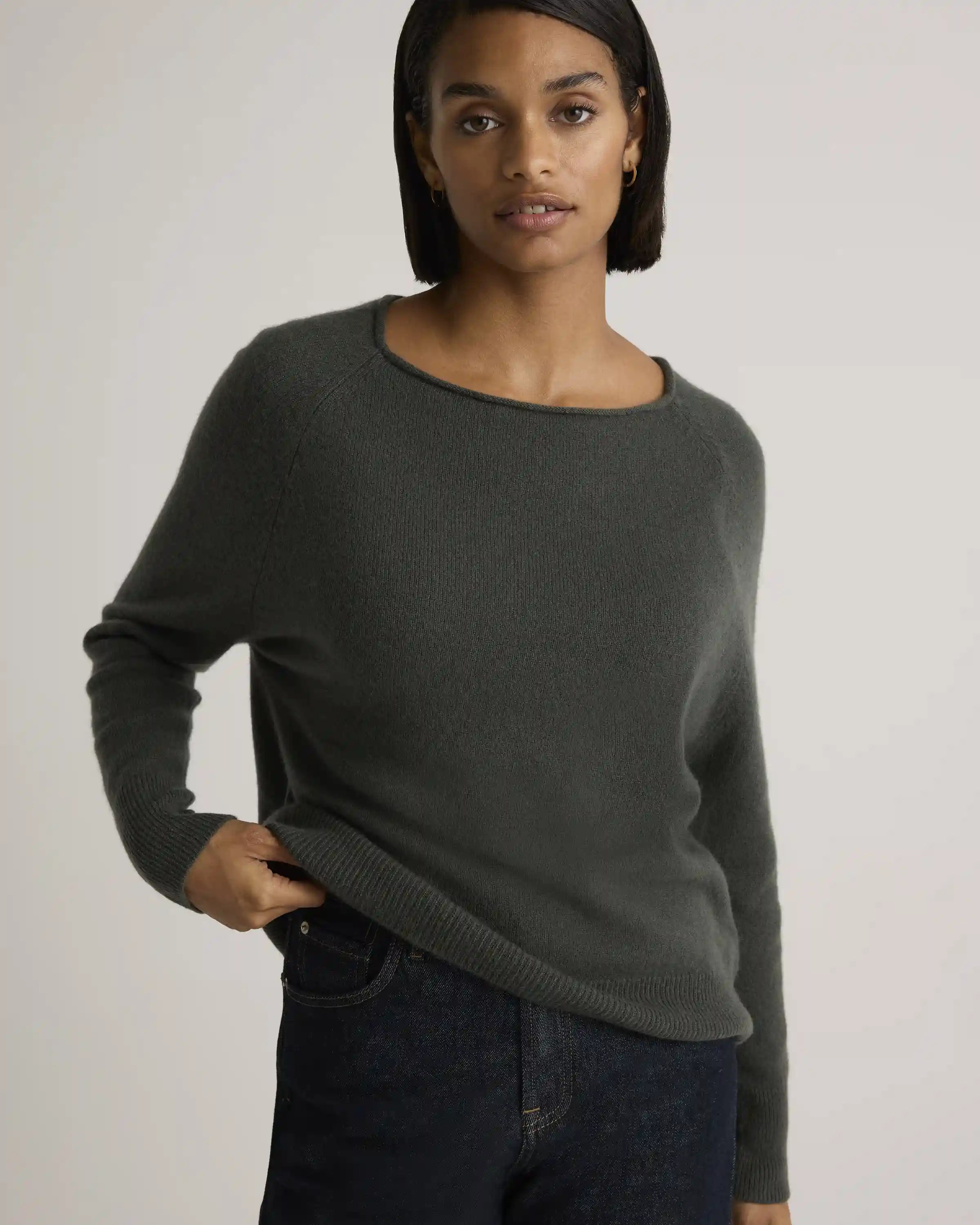 Mongolian Cashmere Boatneck Sweater