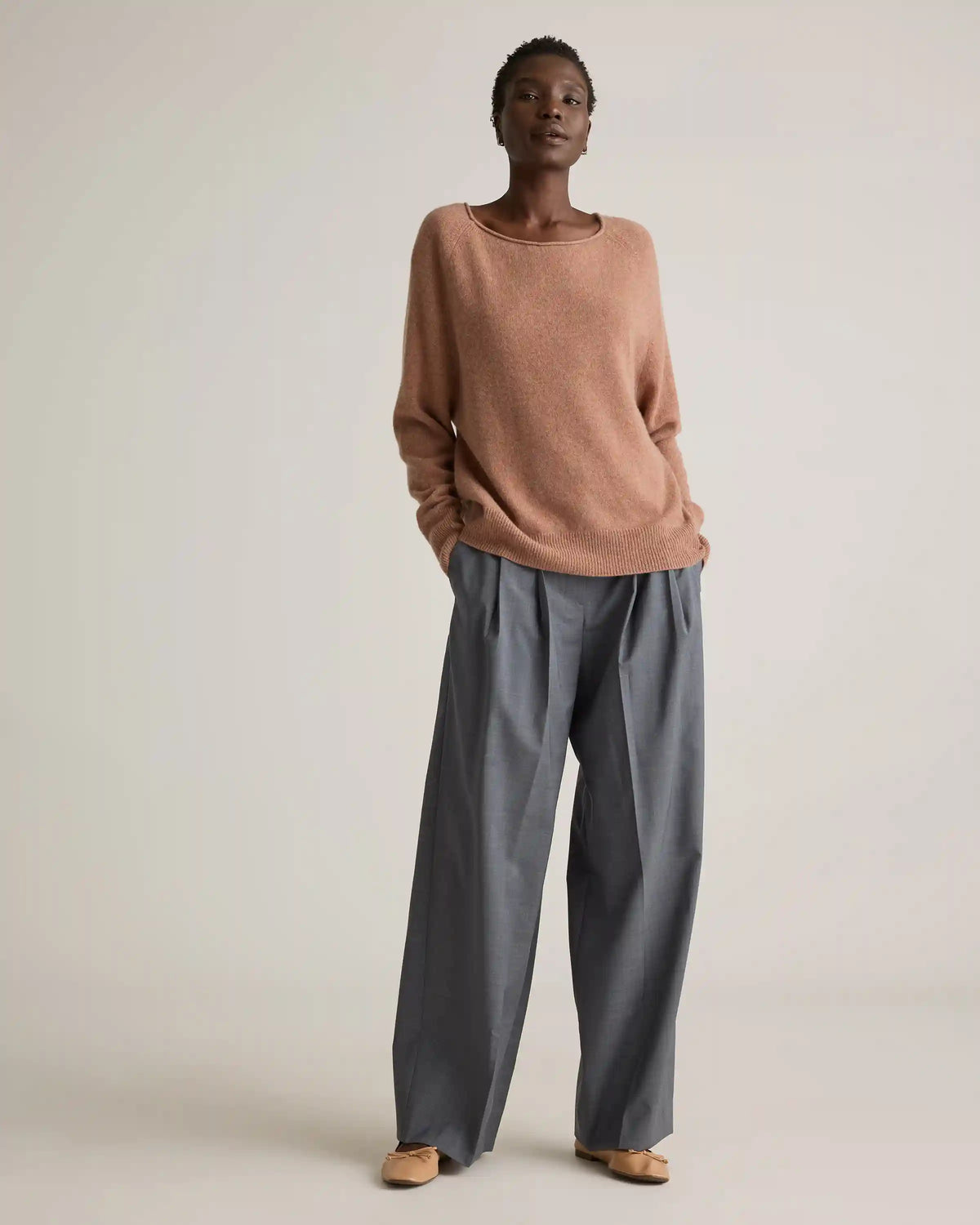 Mongolian Cashmere Boatneck Sweater