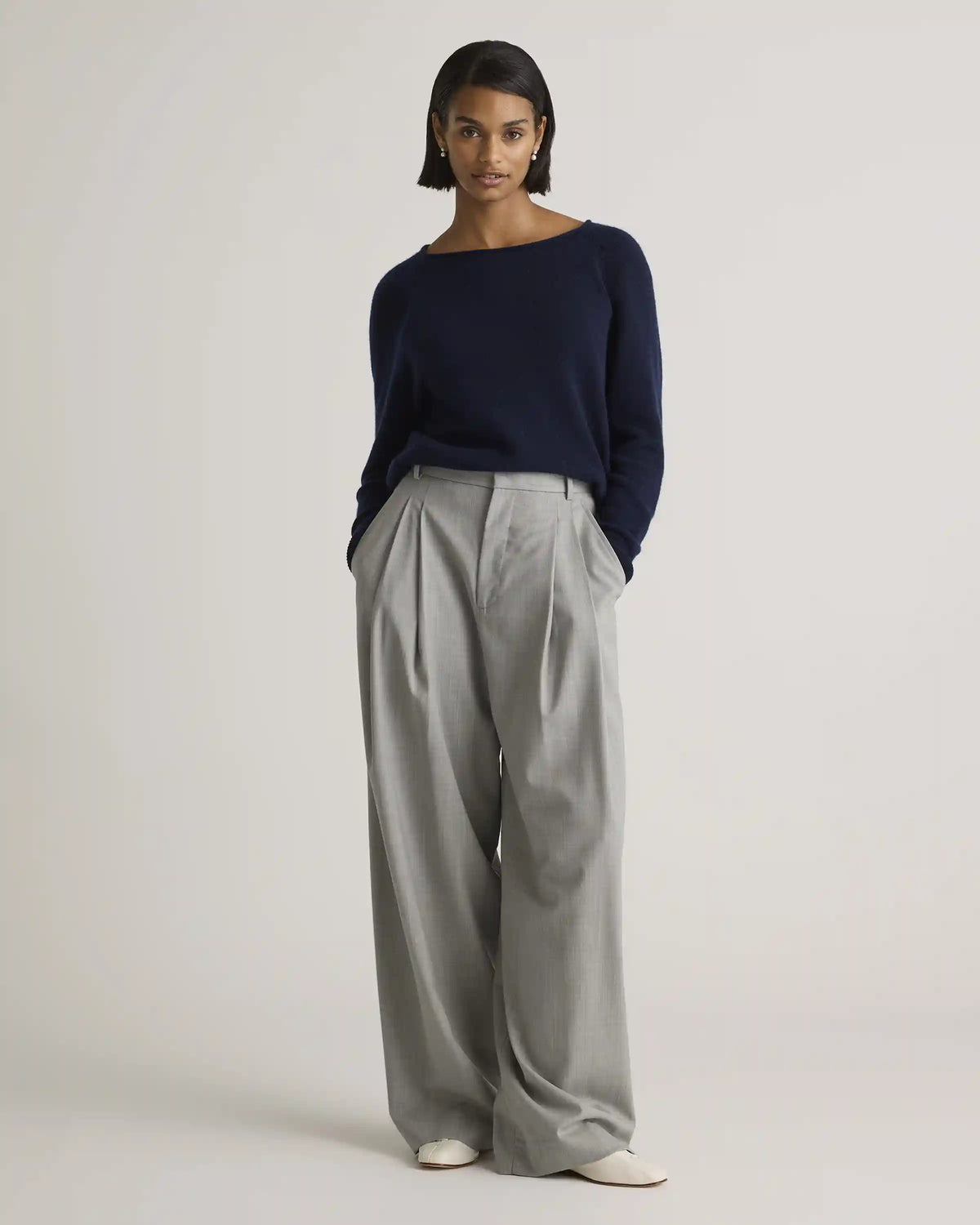 Mongolian Cashmere Boatneck Sweater