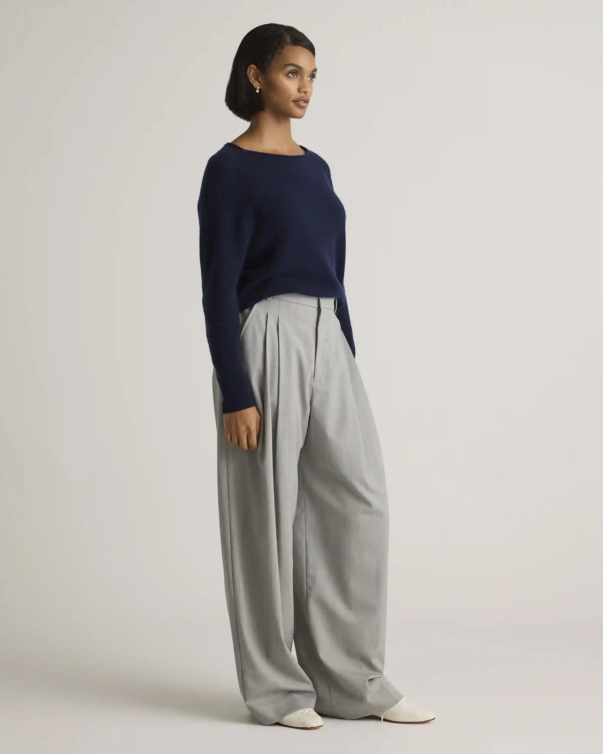Mongolian Cashmere Boatneck Sweater