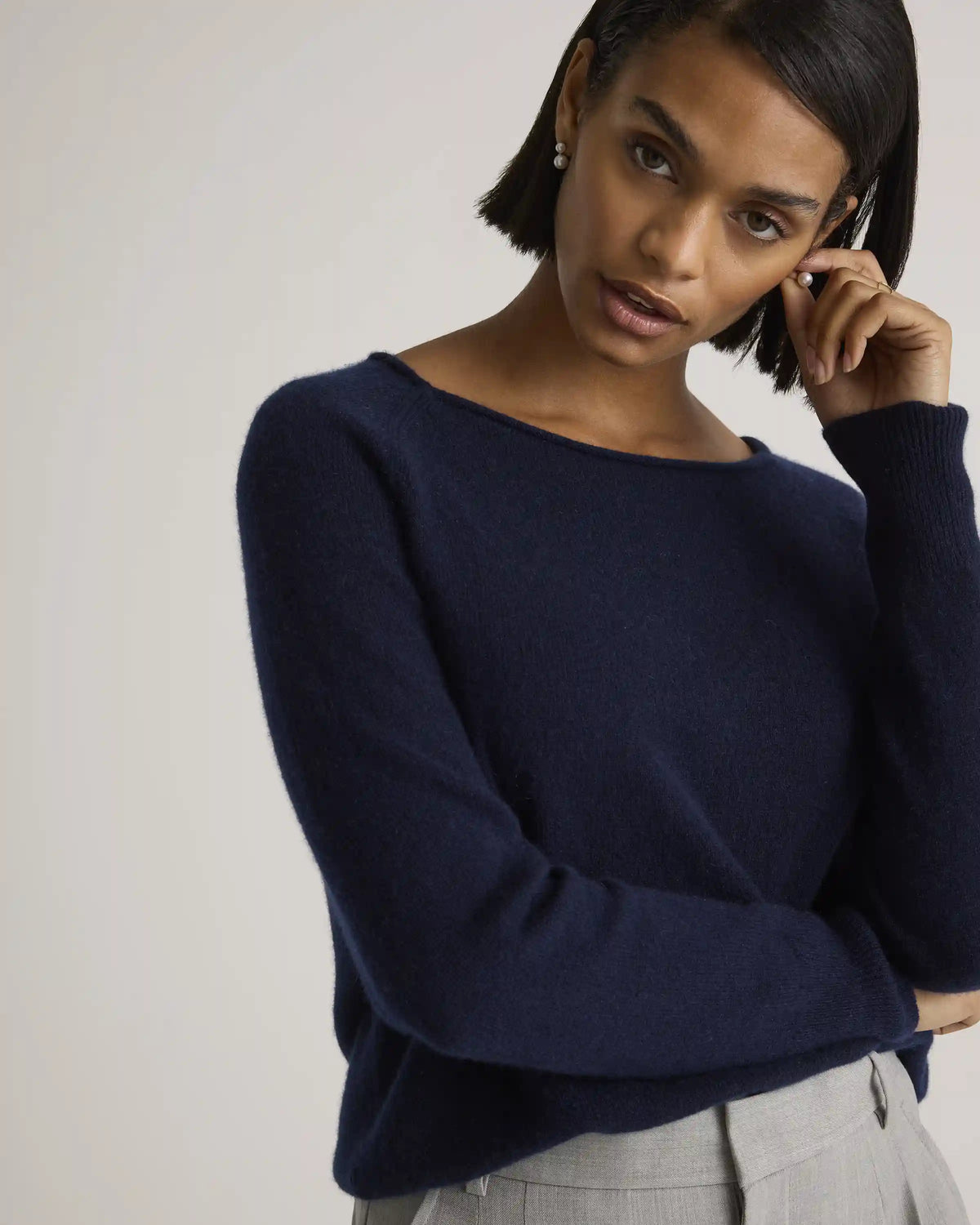 Mongolian Cashmere Boatneck Sweater