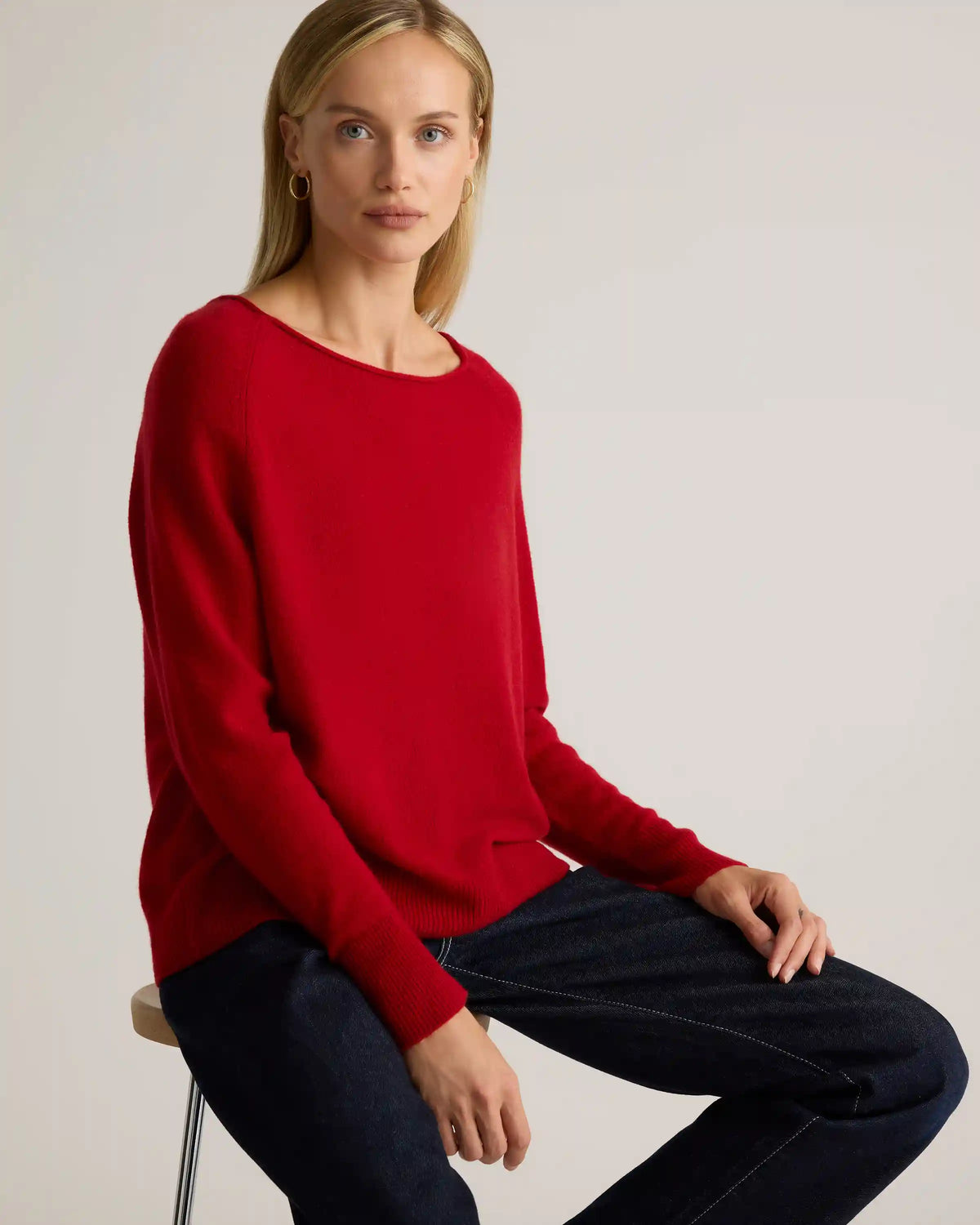 Mongolian Cashmere Boatneck Sweater