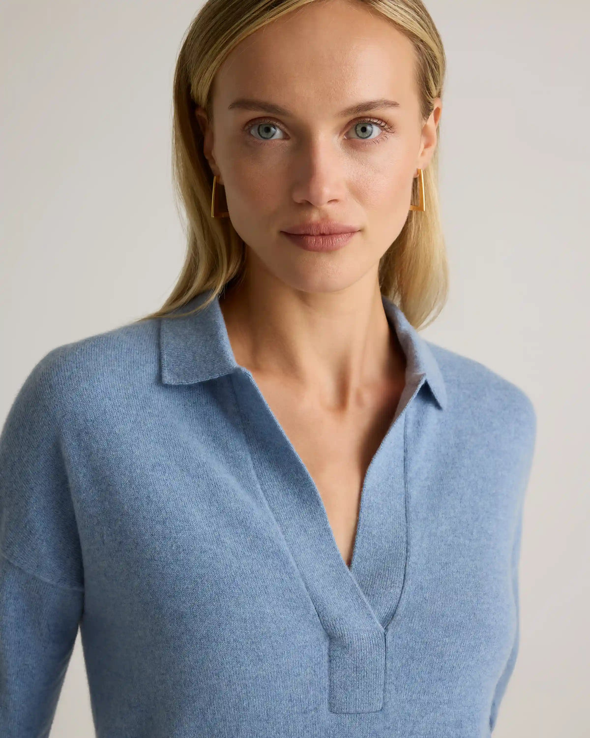 Mongolian Cashmere Polo Sweater