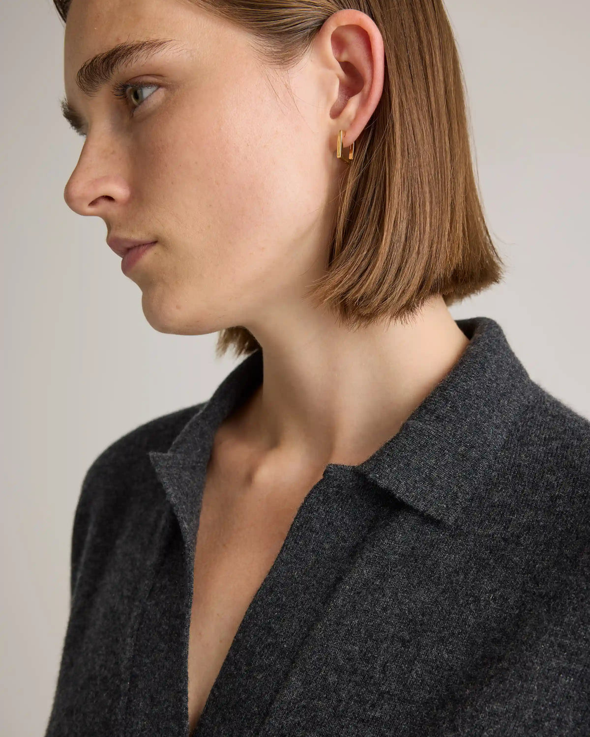 Mongolian Cashmere Polo Sweater