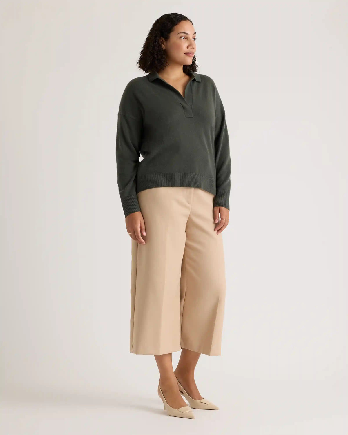 Mongolian Spring Cashmere Polo Sweater