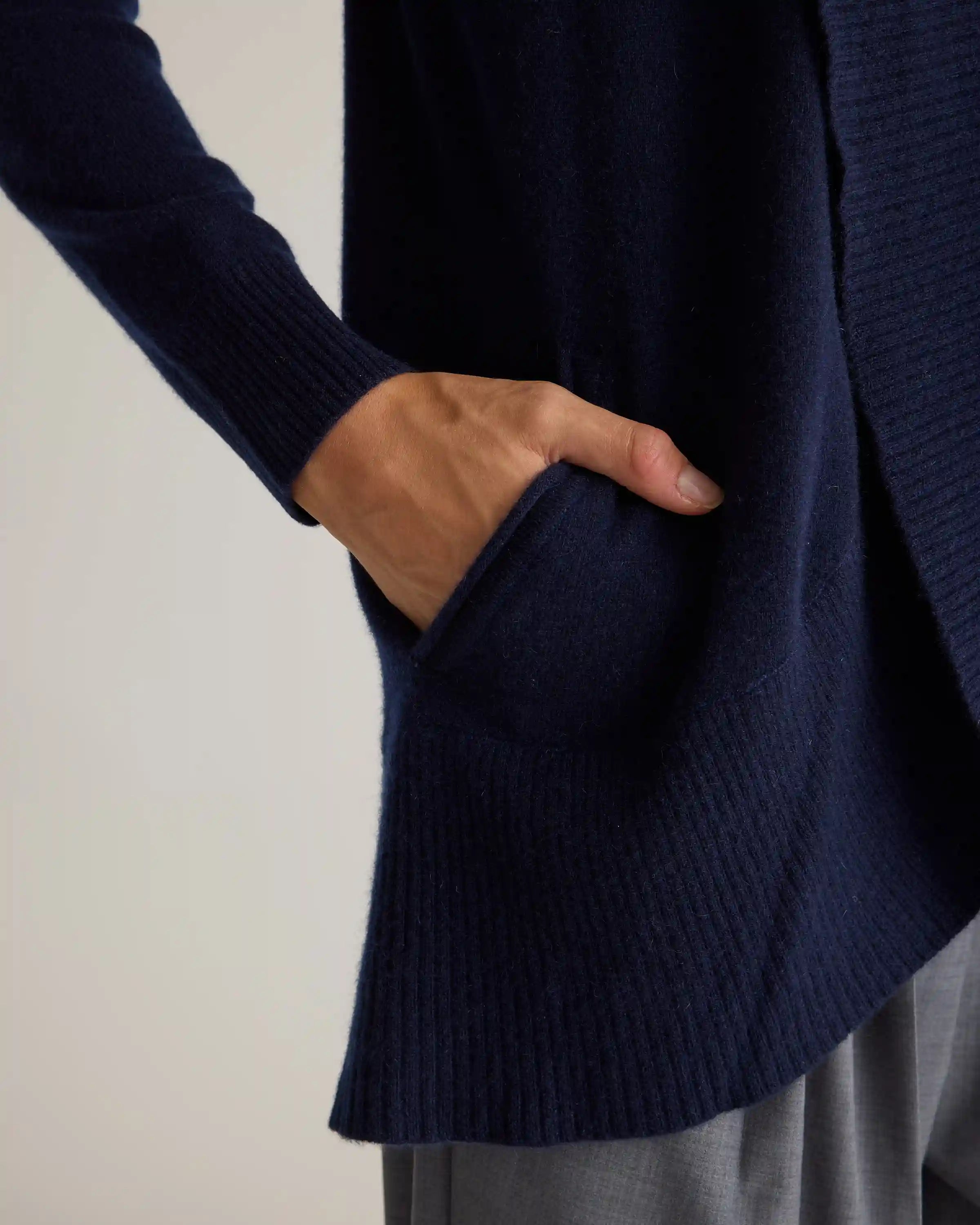 Mongolian Cashmere Open Cardigan Sweater