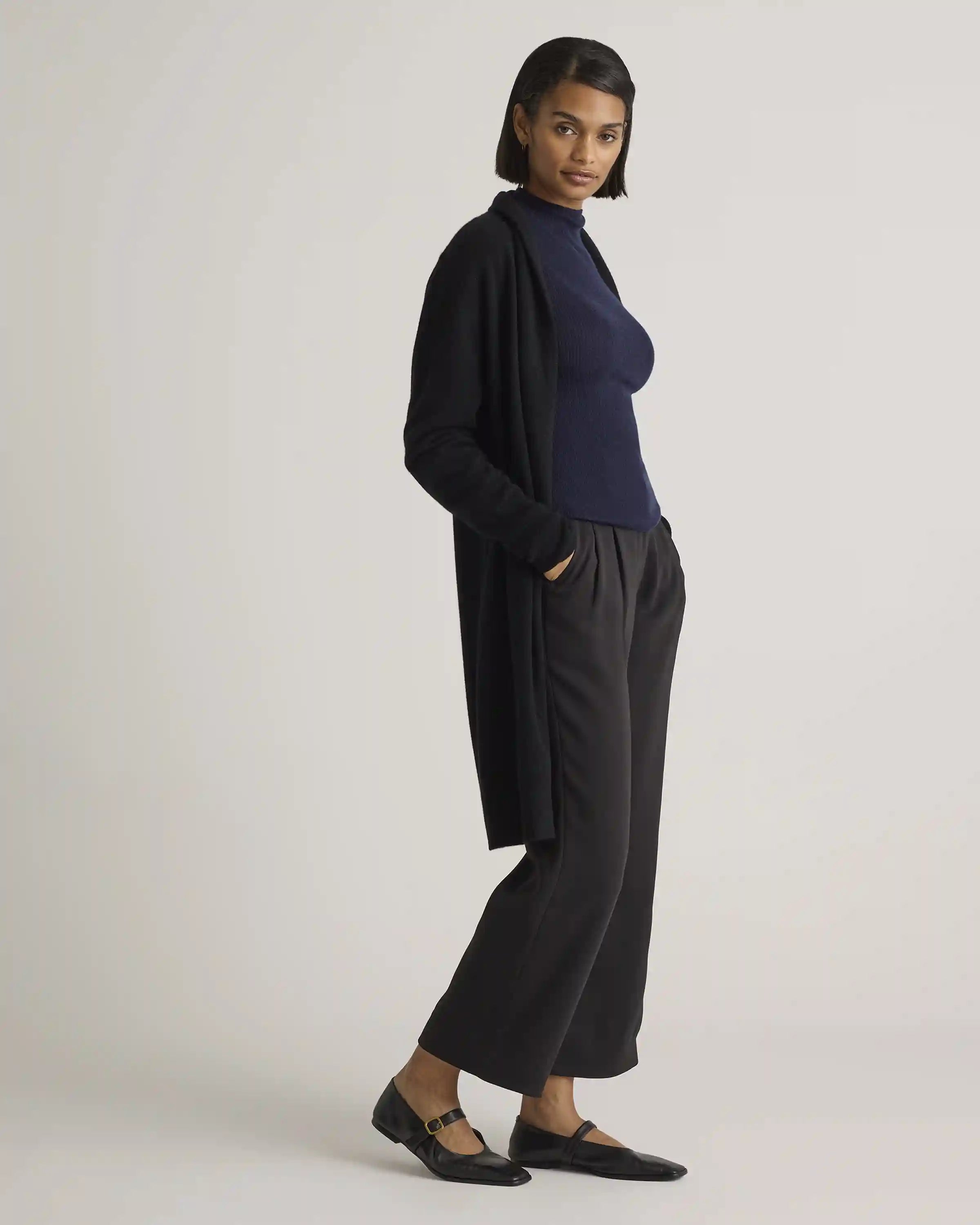 Mongolian Cashmere Duster Cardigan Sweater