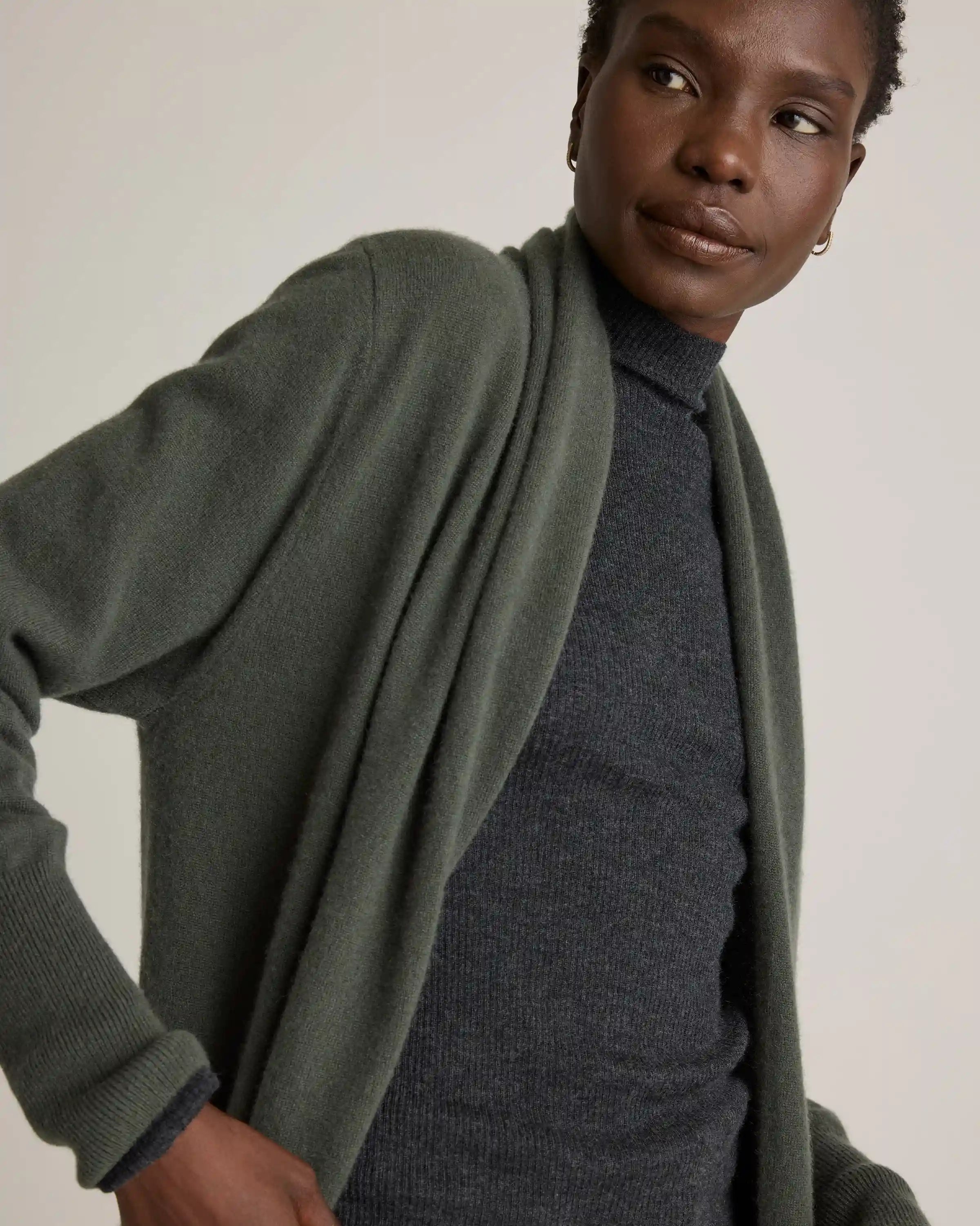 Mongolian Cashmere Duster Cardigan Sweater