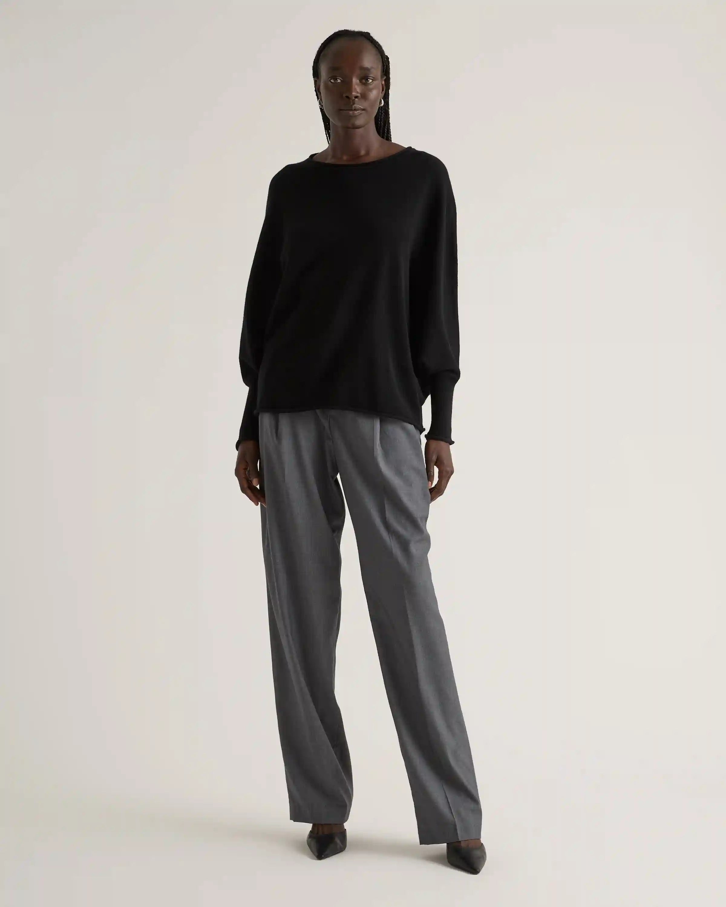 Mongolian Cashmere Batwing Sweater