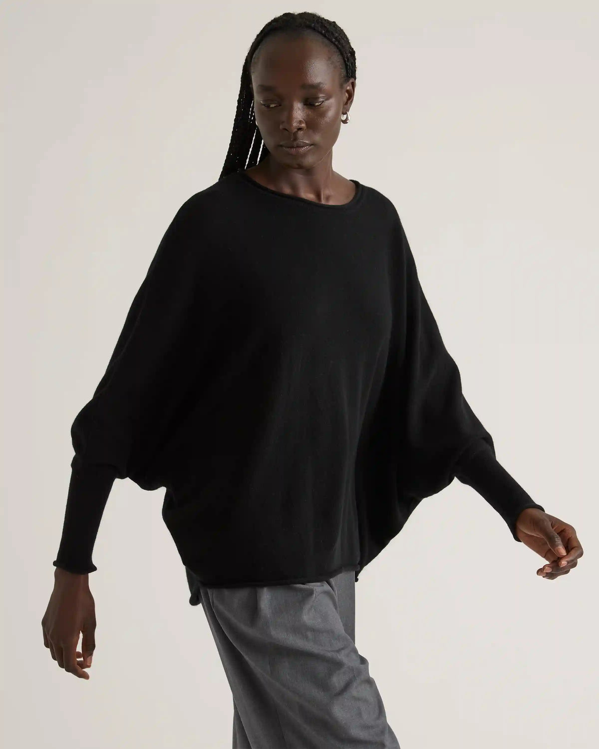 Mongolian Cashmere Batwing Sweater