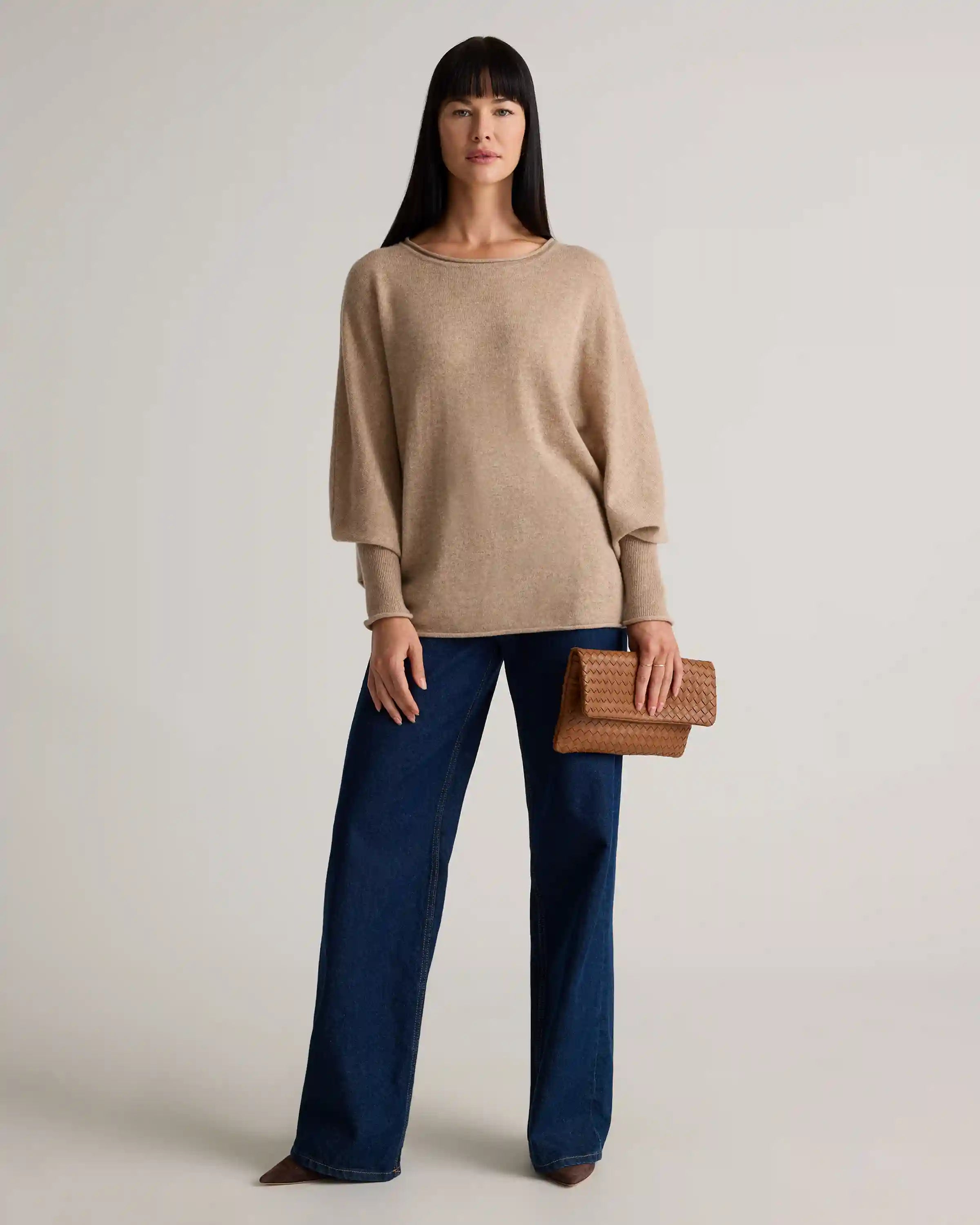Mongolian Cashmere Batwing Sweater