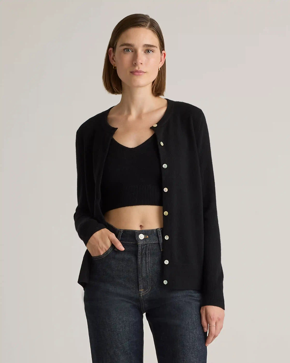Mongolian Cashmere Cardigan Sweater