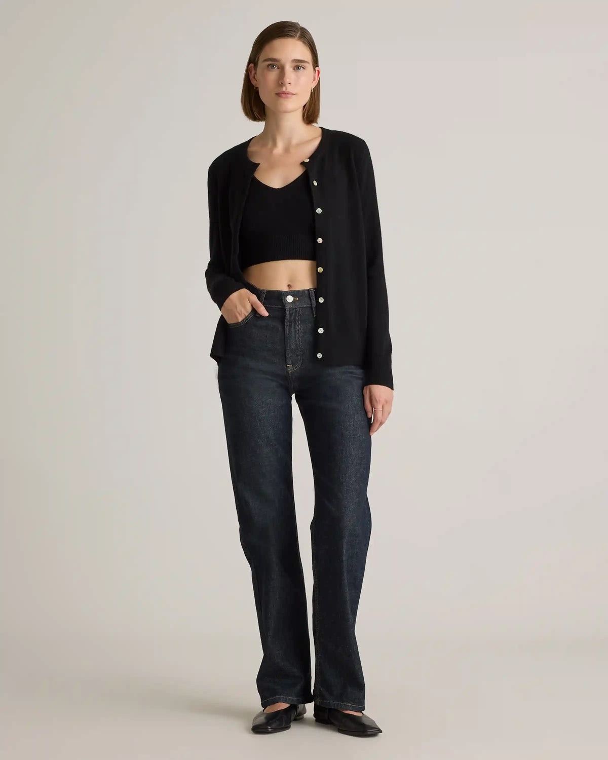 Mongolian Cashmere Cardigan Sweater