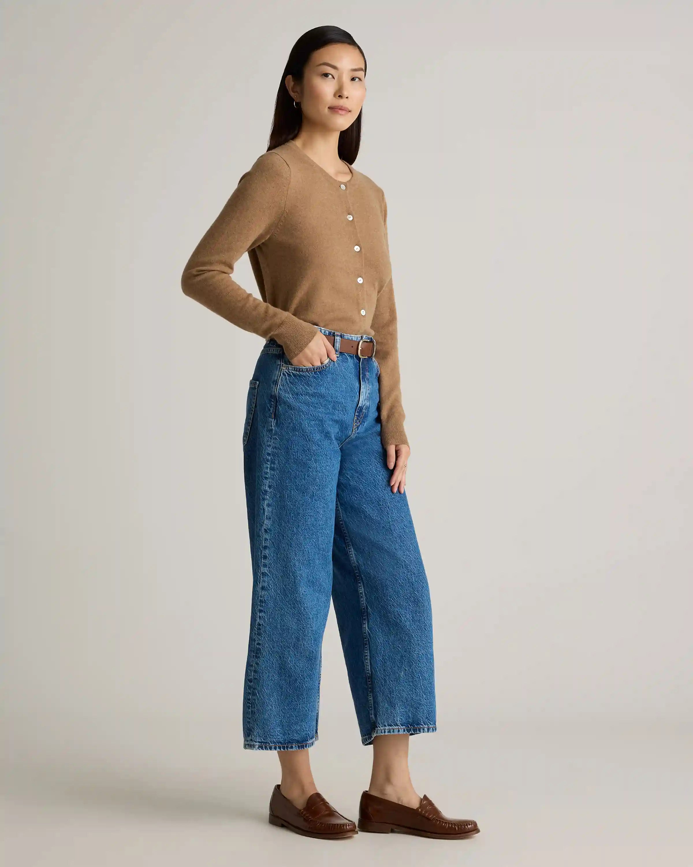 Mongolian Cashmere Cardigan Sweater