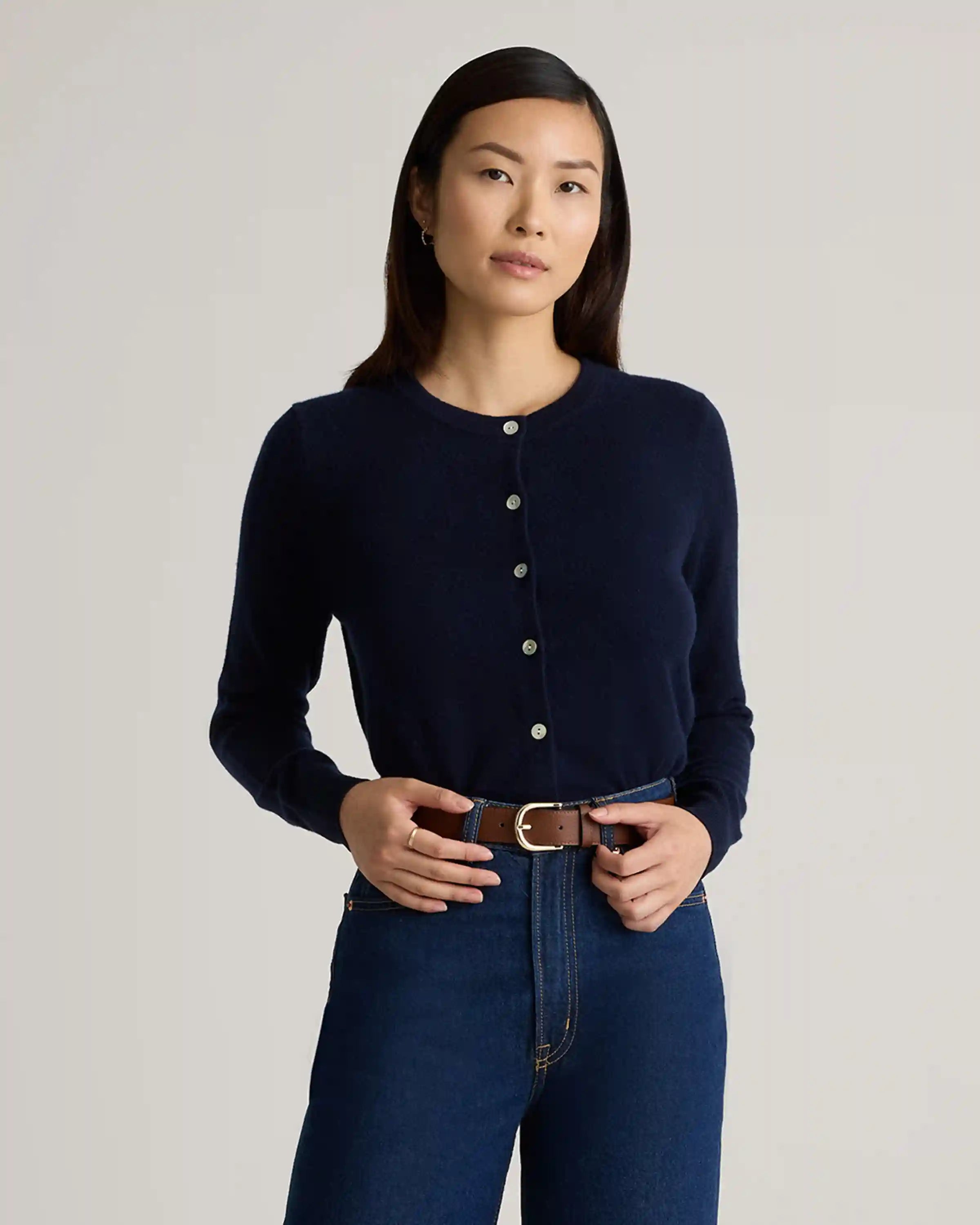 Mongolian Cashmere Cardigan Sweater