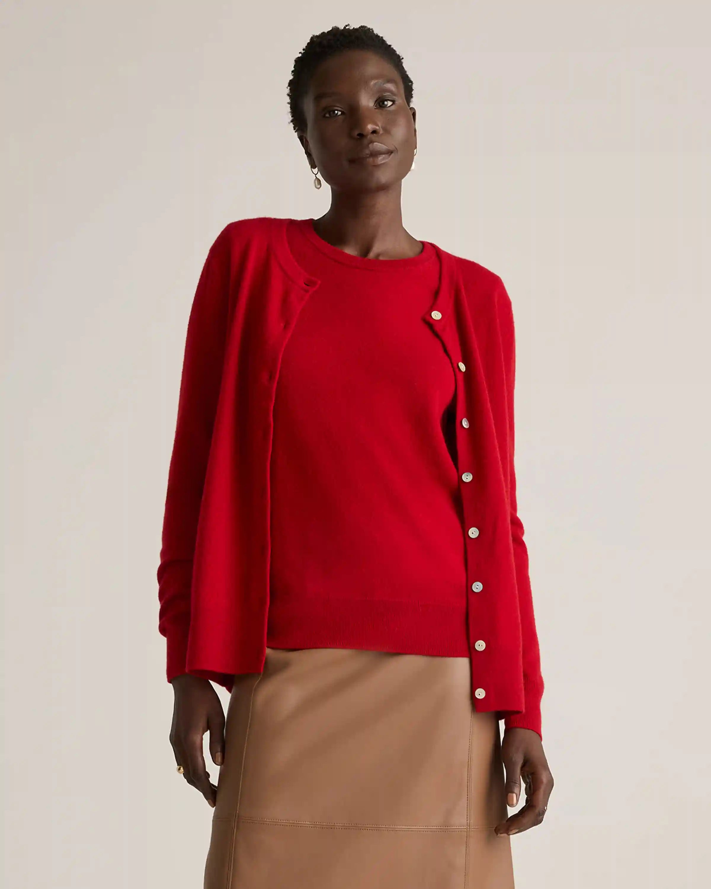 Mongolian Cashmere Cardigan Sweater