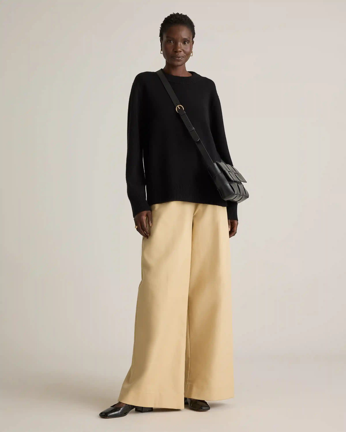 Mongolian Cashmere Oversized Crewneck Sweater
