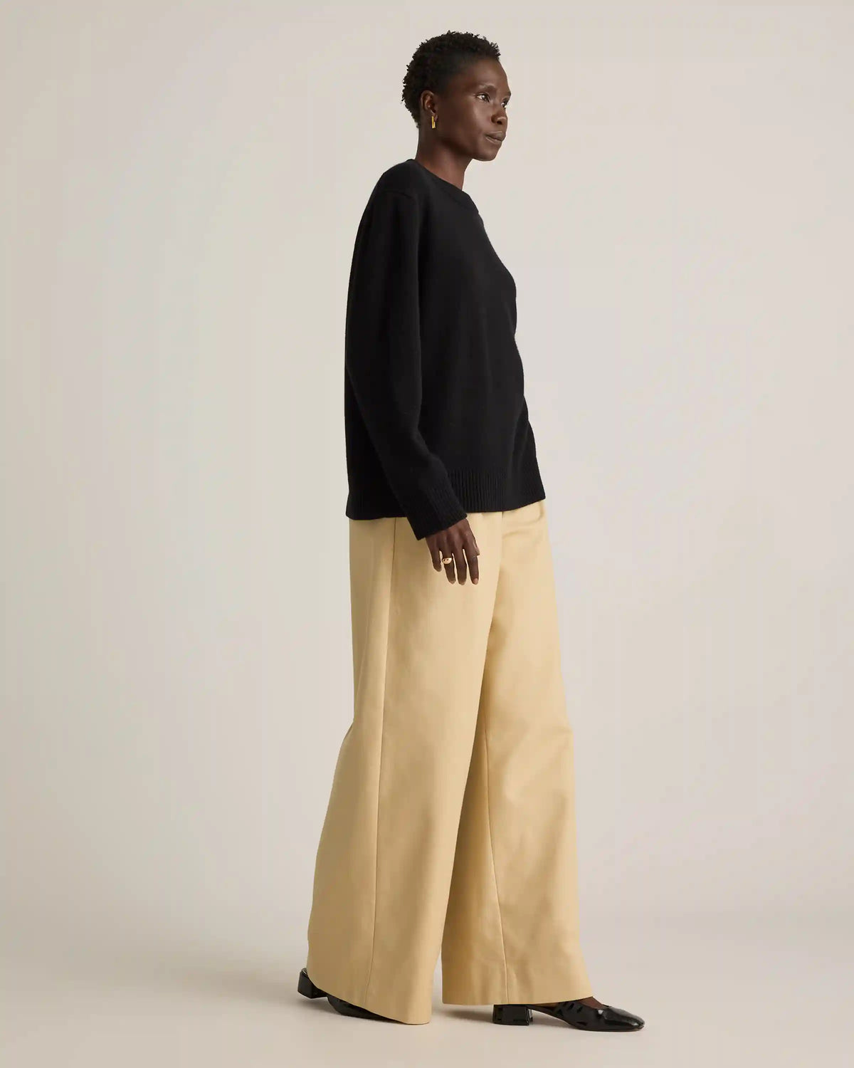 Mongolian Cashmere Oversized Crewneck Sweater